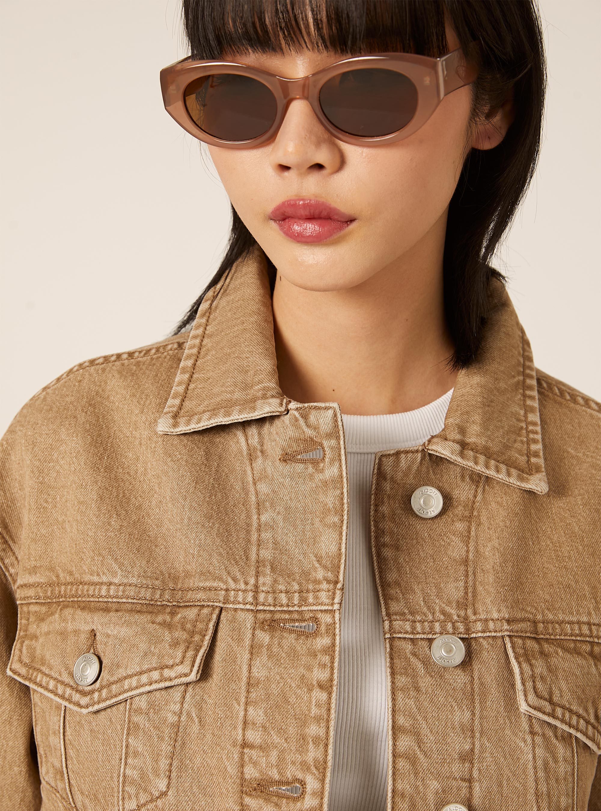 Giubbotto in denim colorato, TB2 TOBACCO MEDIUM