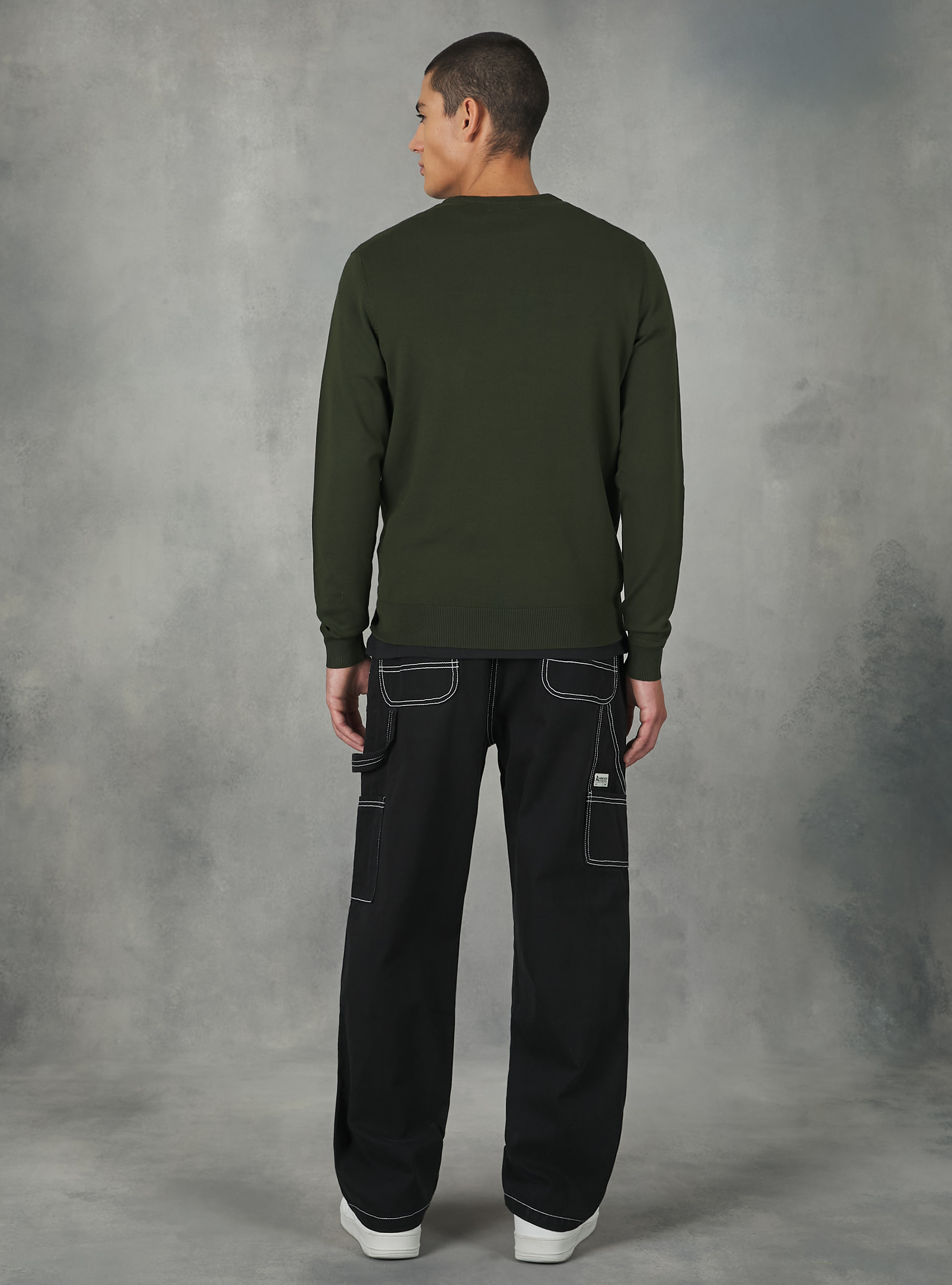 Pull à col ras du cou en viscose durable Ecovero, KY1 KAKY DARK