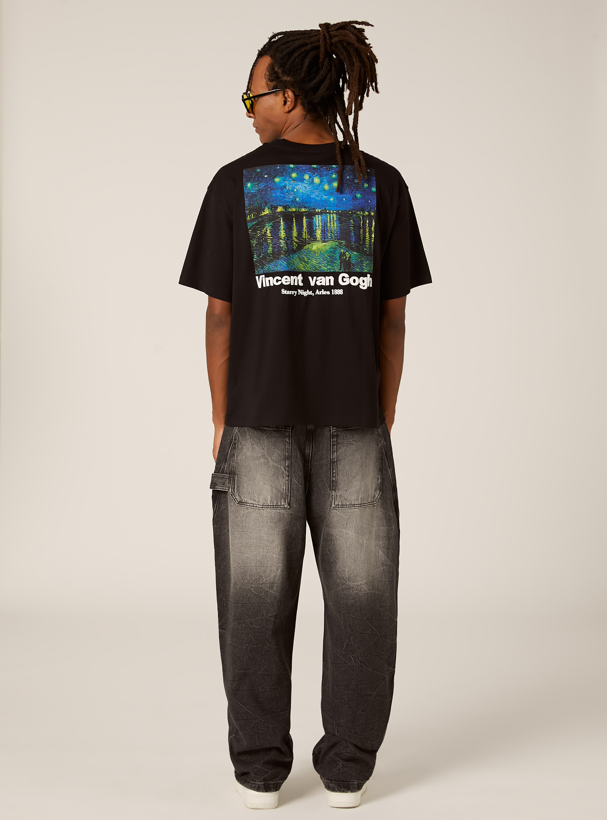 Van Gogh boxy fit T-shirt / Alcott, BK1 BLACK