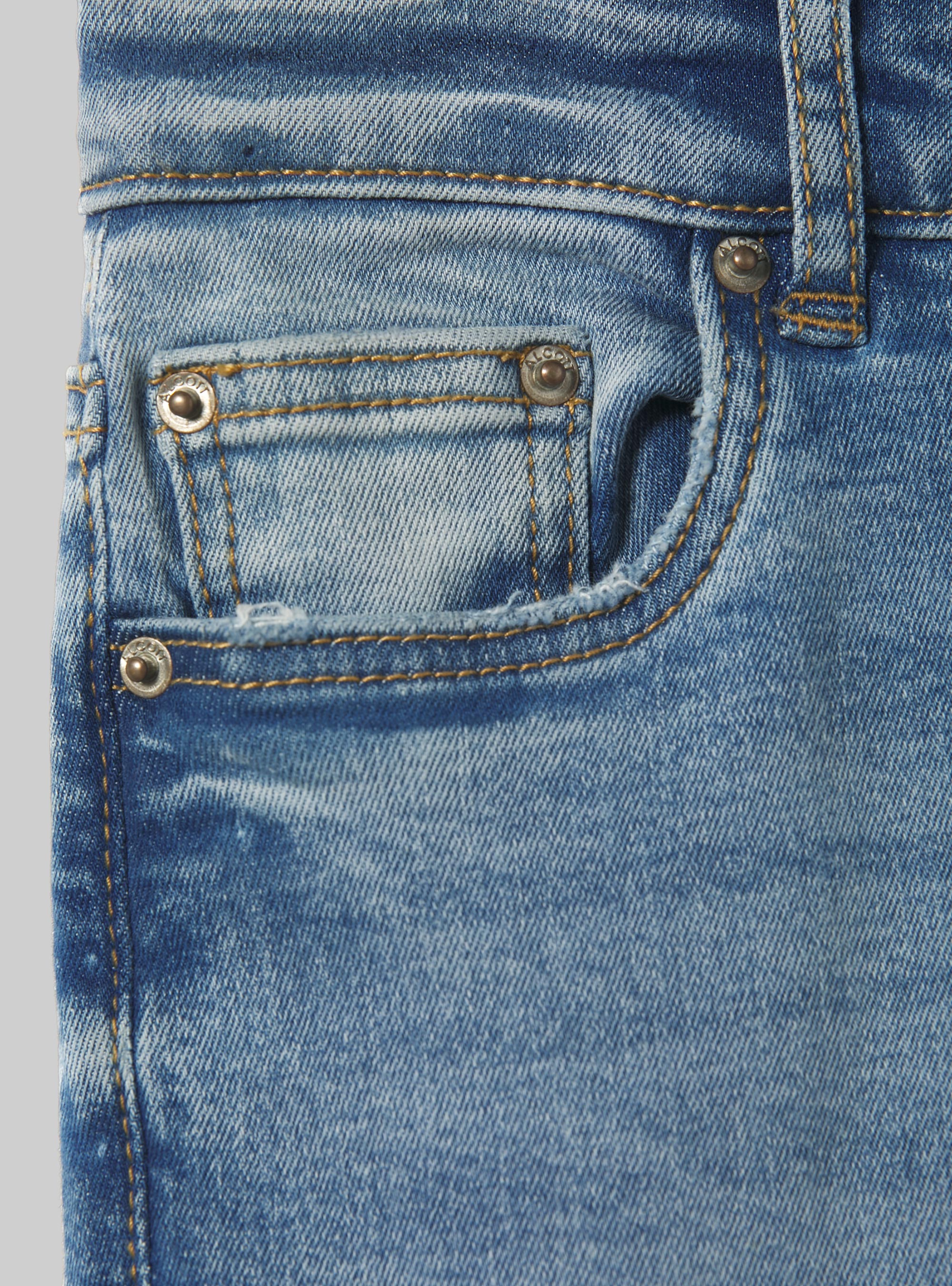 Jean super skinny &agrave; taille haute, D006 AZURE