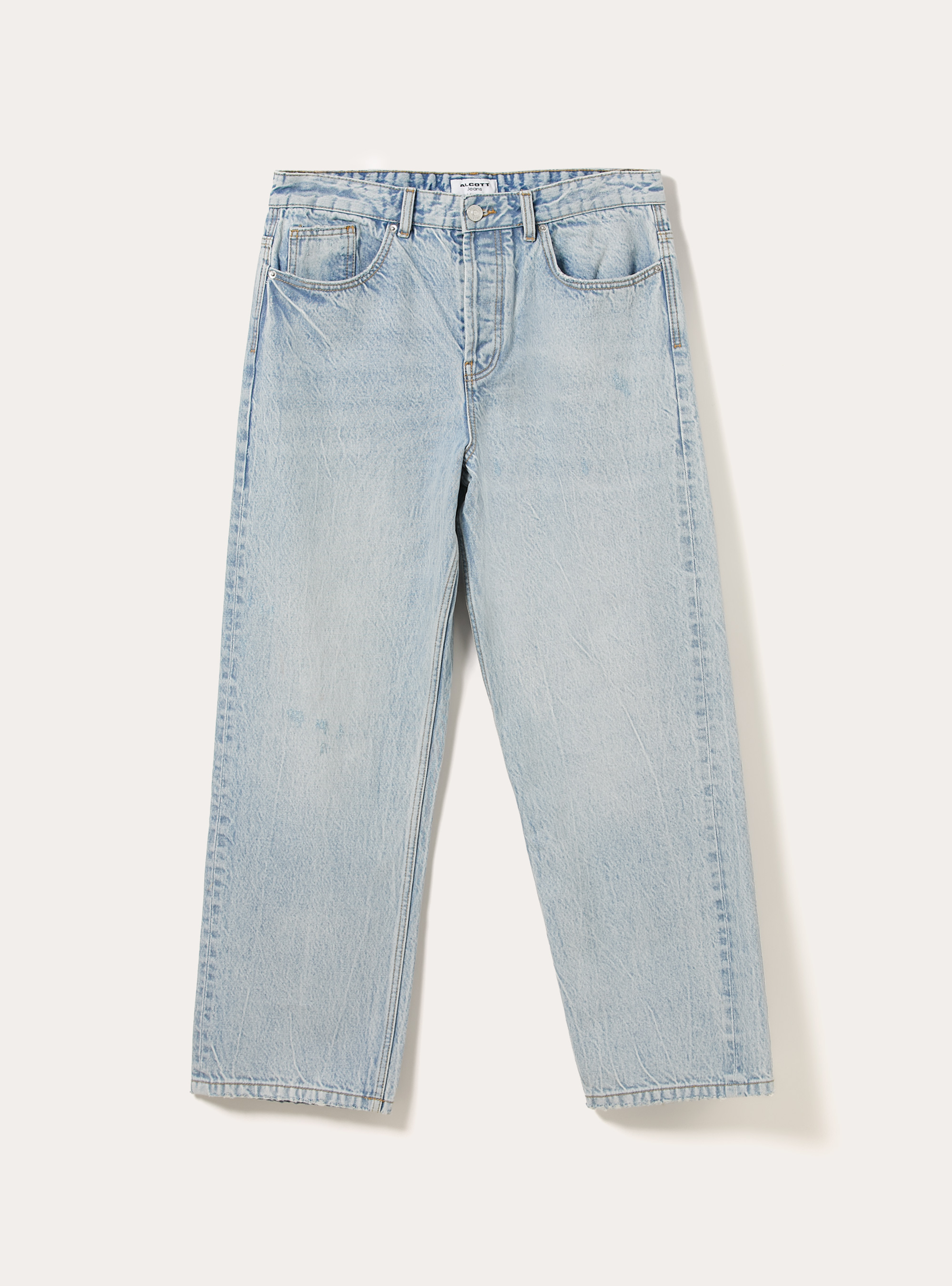 Jeans coupe droite, D007 LIGHT AZURE