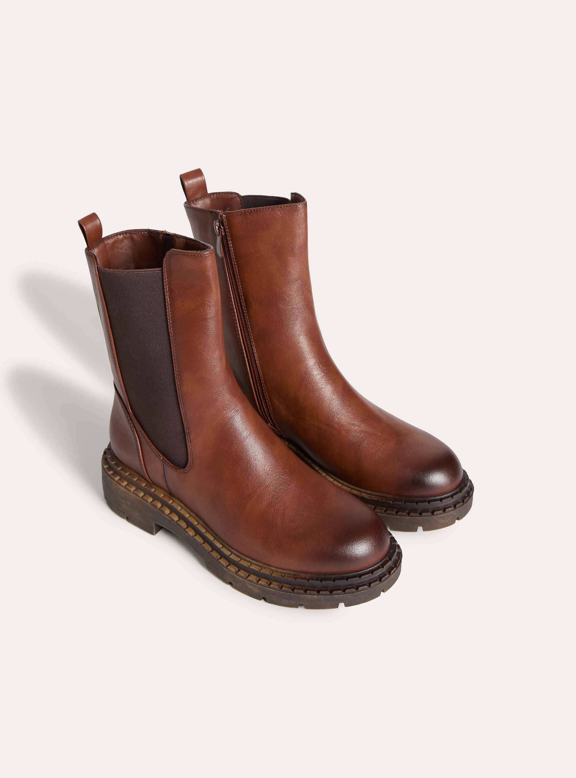 Stivaletto basso chelsea, BR2 BROWN MEDIUM