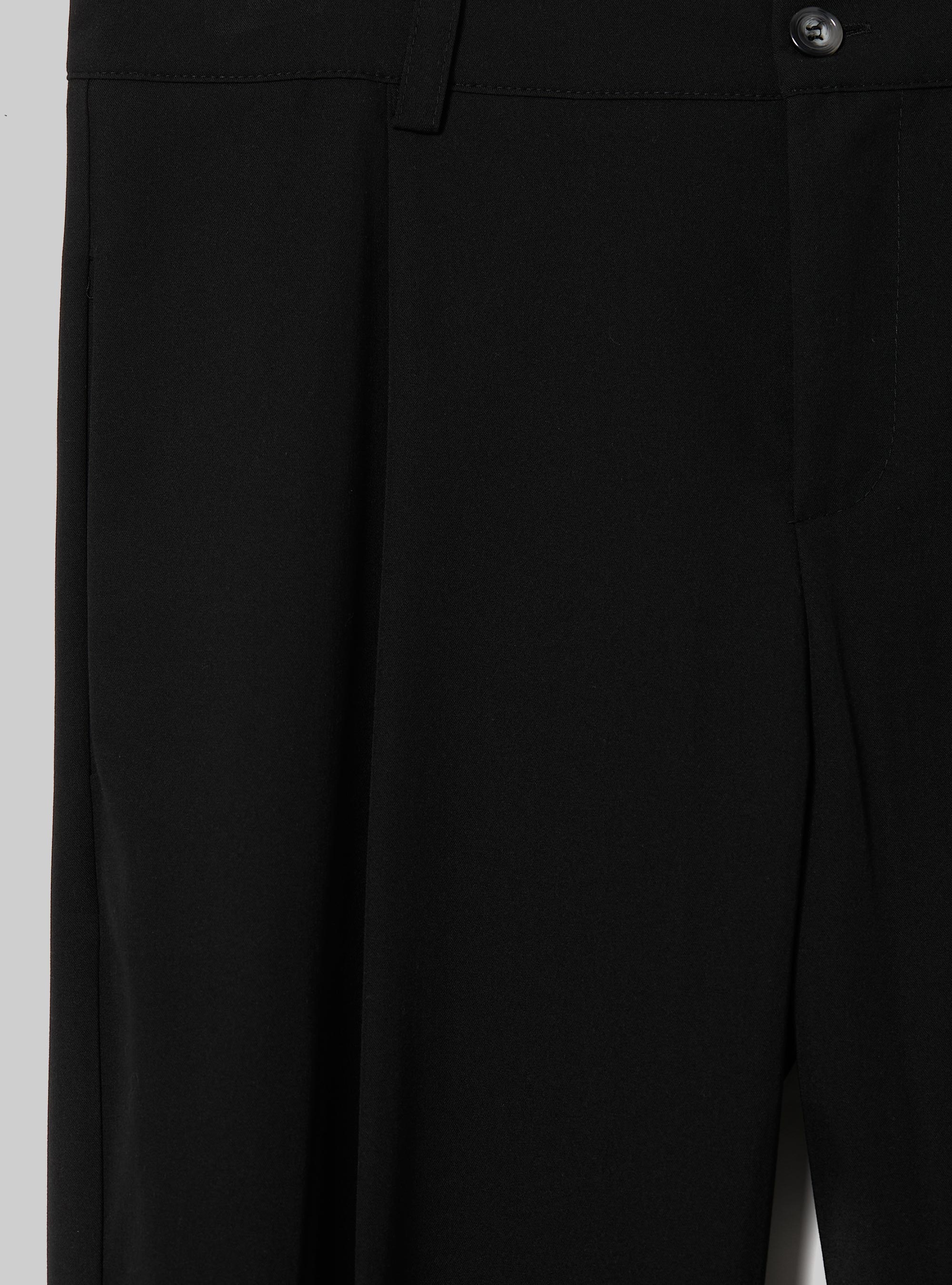 Pantaloni con doppia pence trasversale, BK1 BLACK
