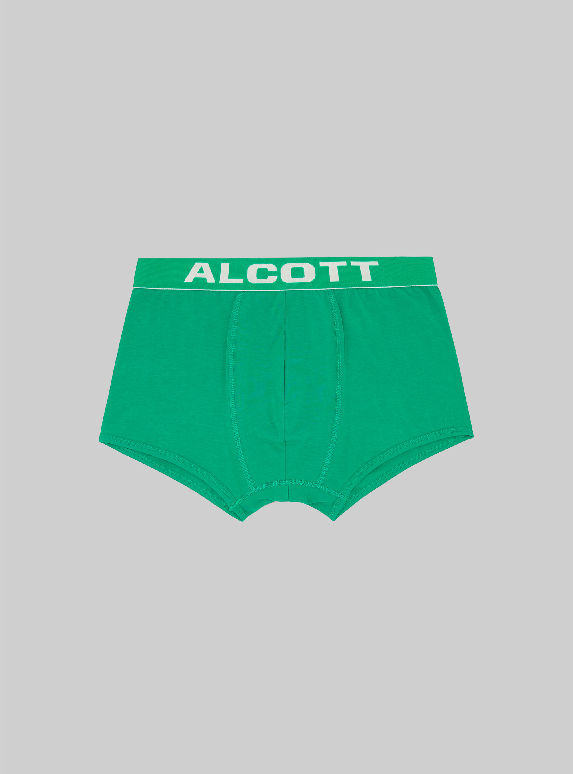 Boxer in cotone elasticizzato con logo, GN2 GREEN MEDIUM