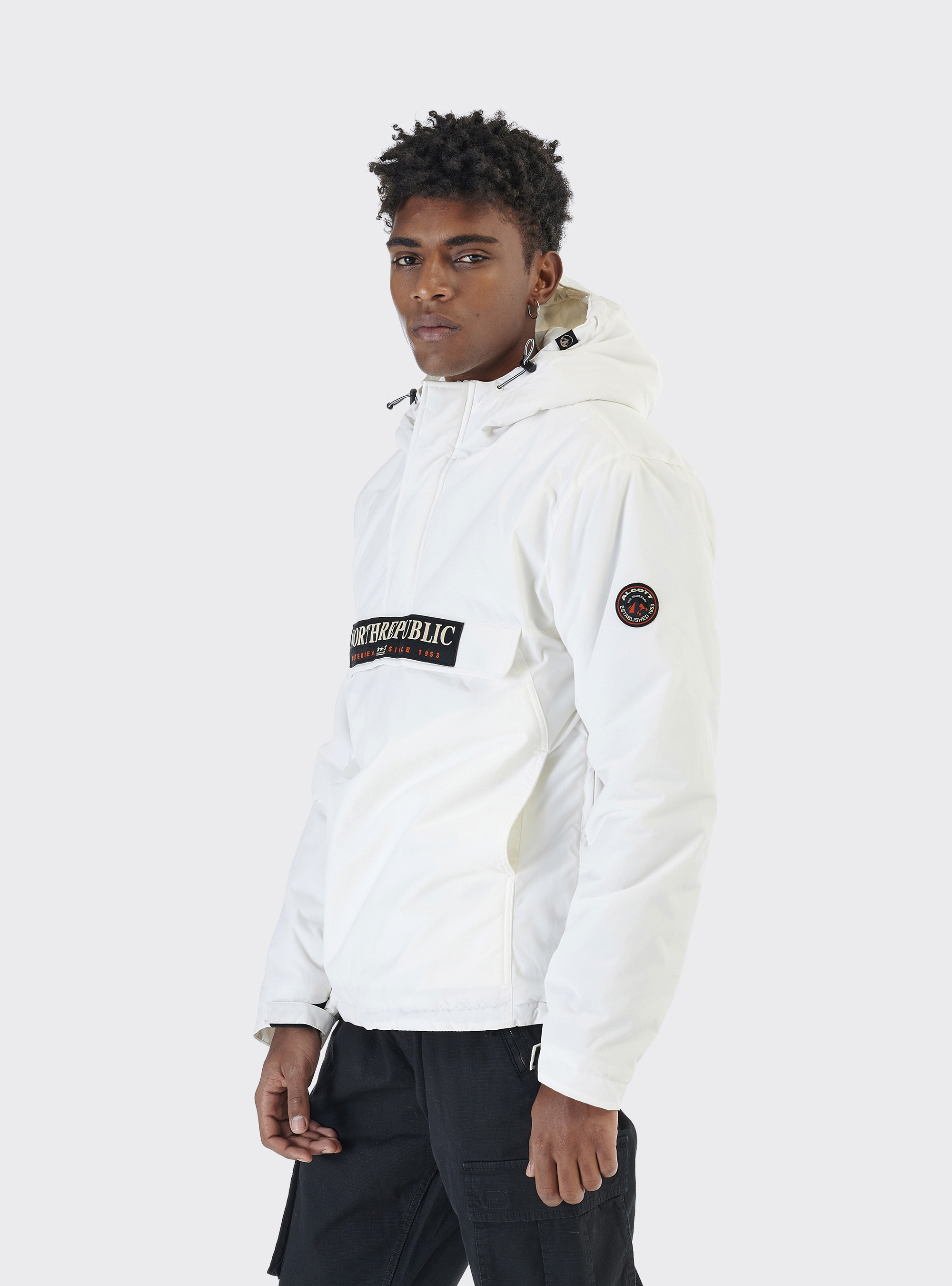 Anorak jacket with 100% recycled polyester padding, C018 WHITE