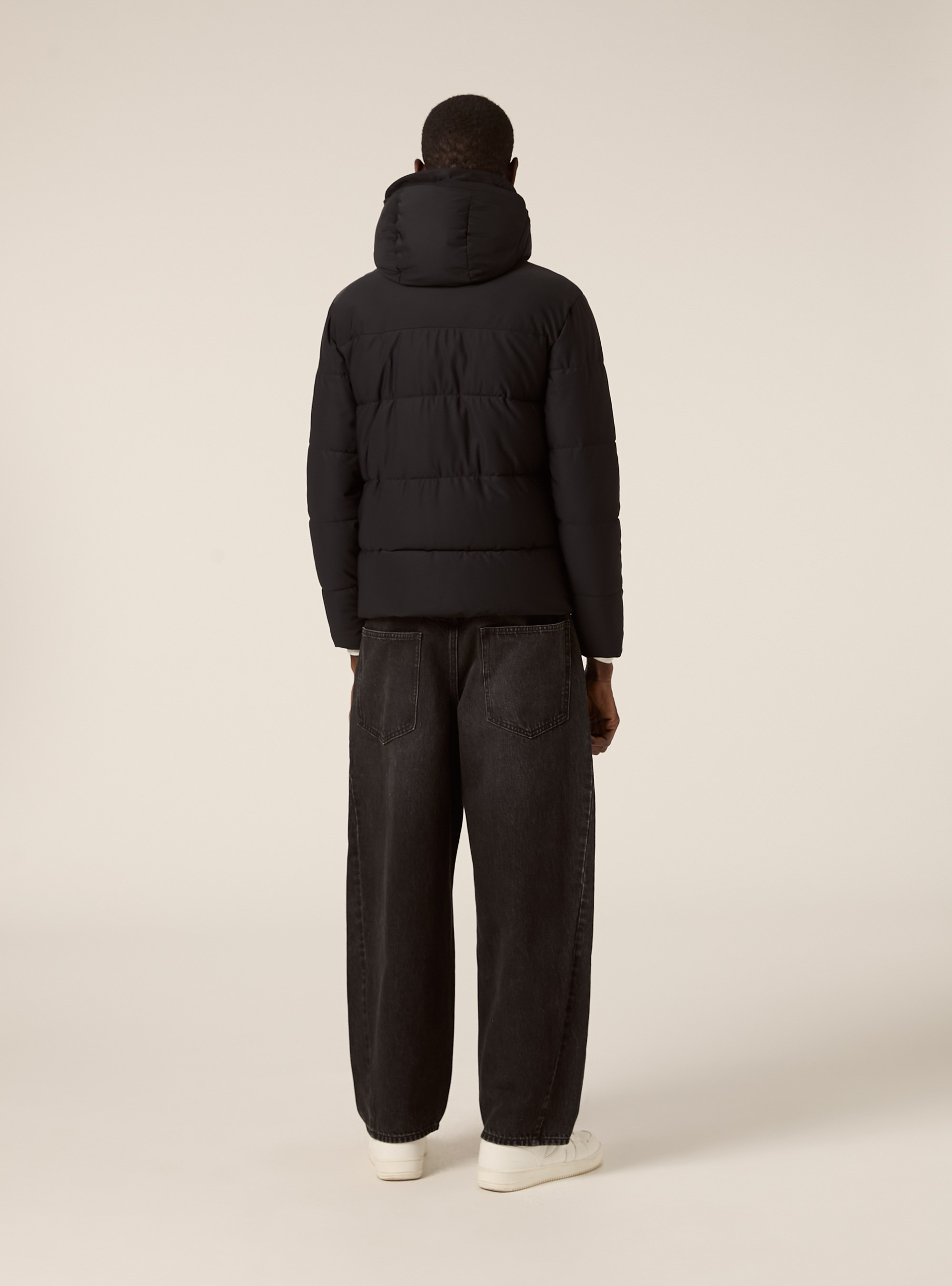 Veste matelassée avec capuche, BK1 BLACK