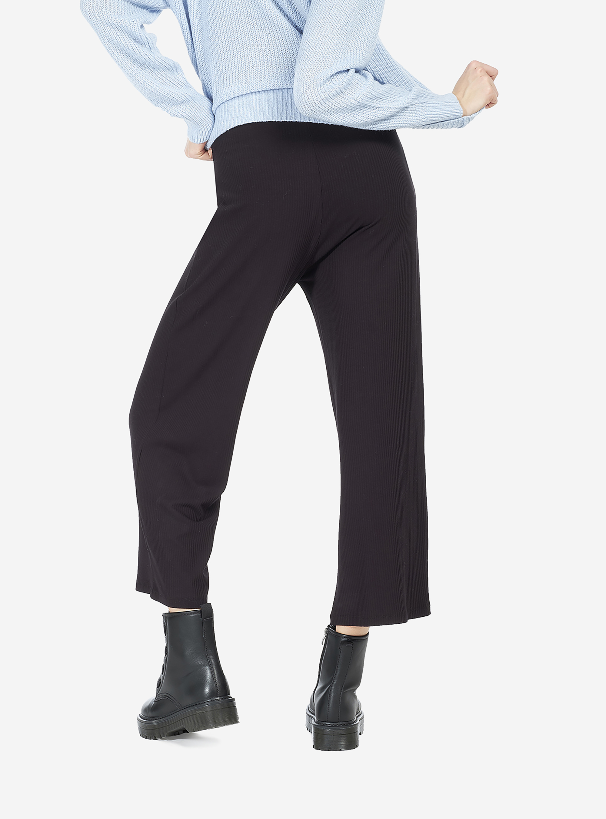 COULOTTE TROUSERS, BLACK