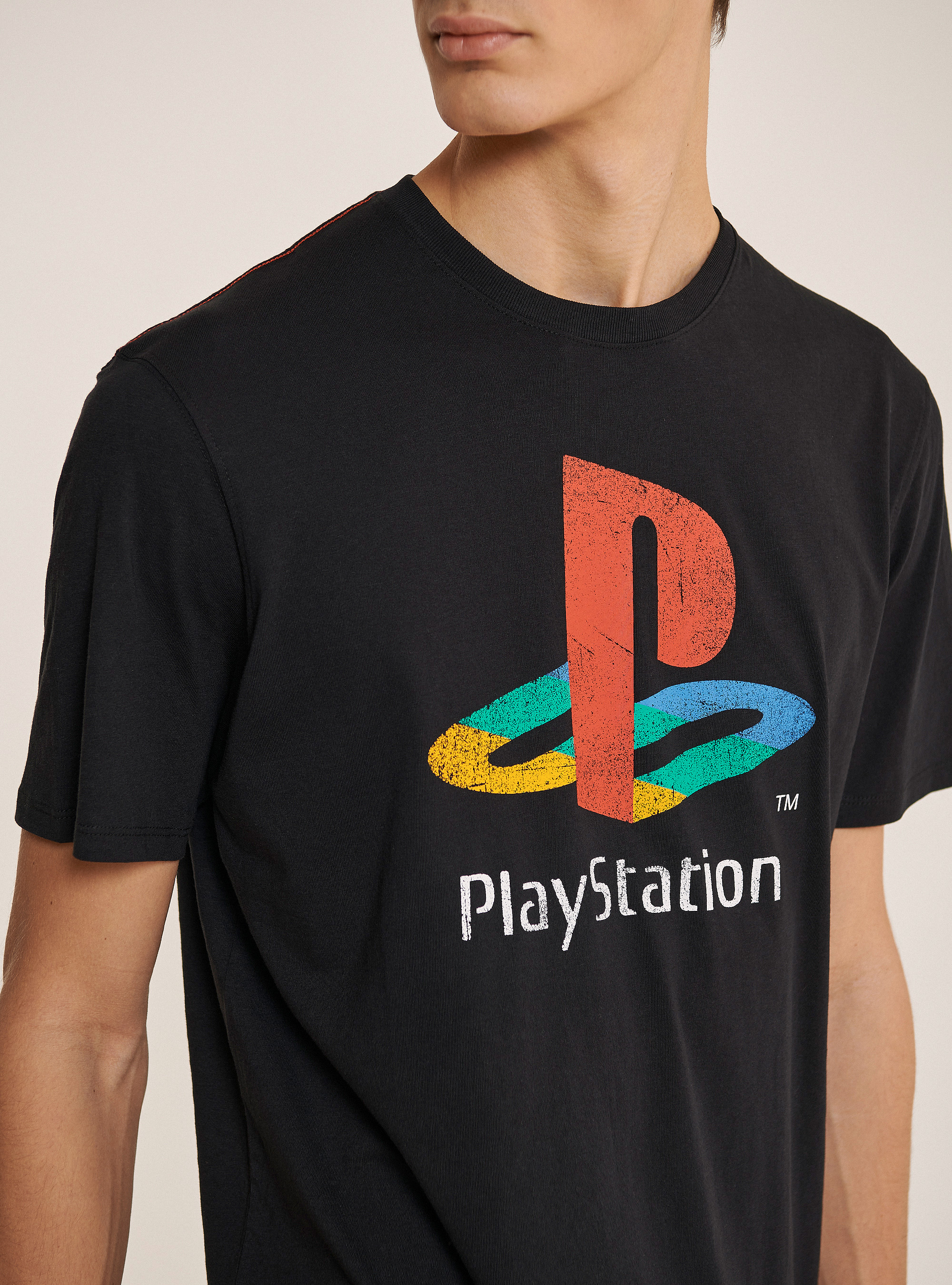 T-shirt Play Station for Alcott, BLACK