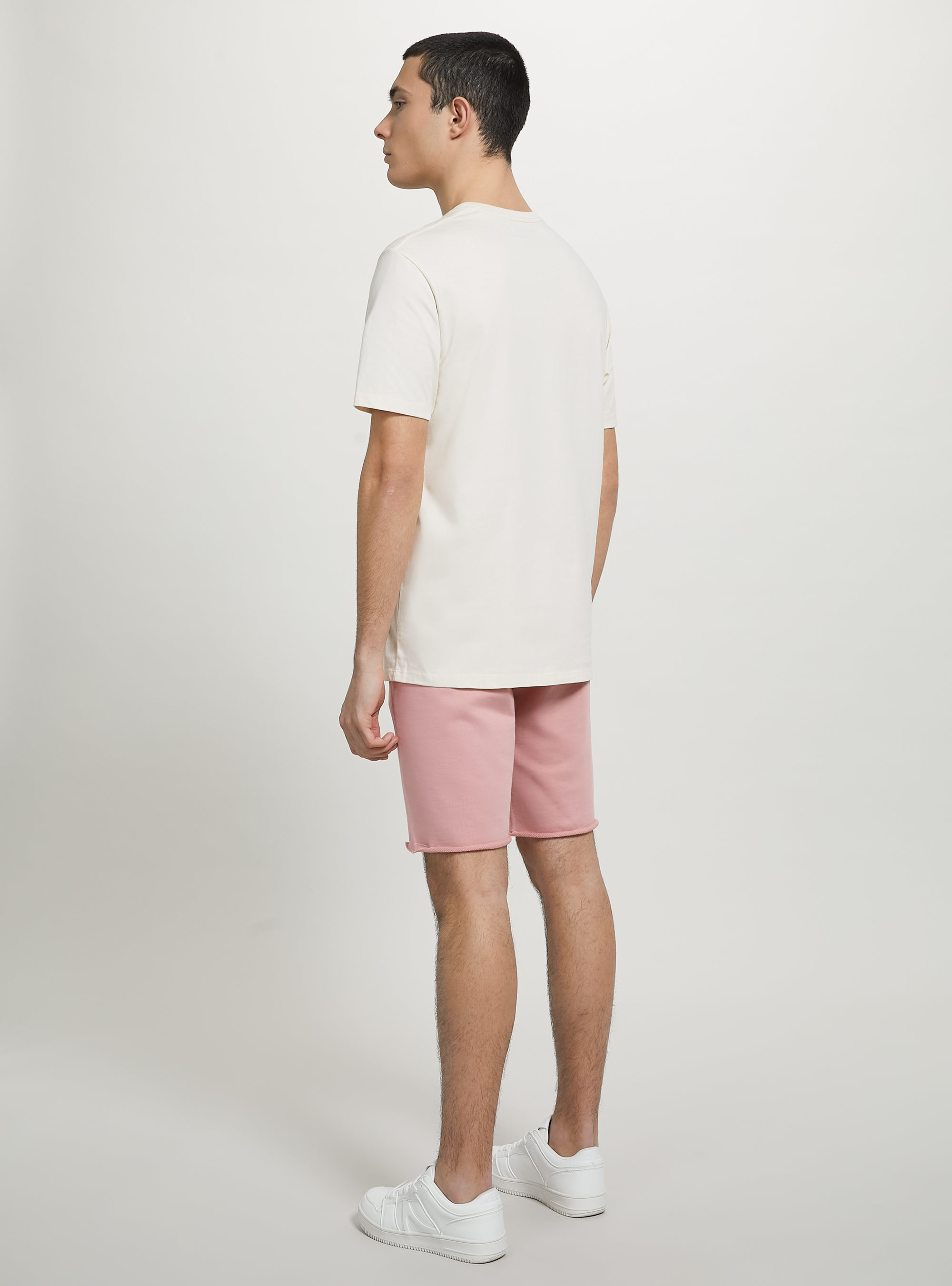 Camiseta de algod&oacute;n con cuello redondo, SA3 SAND LIGHT