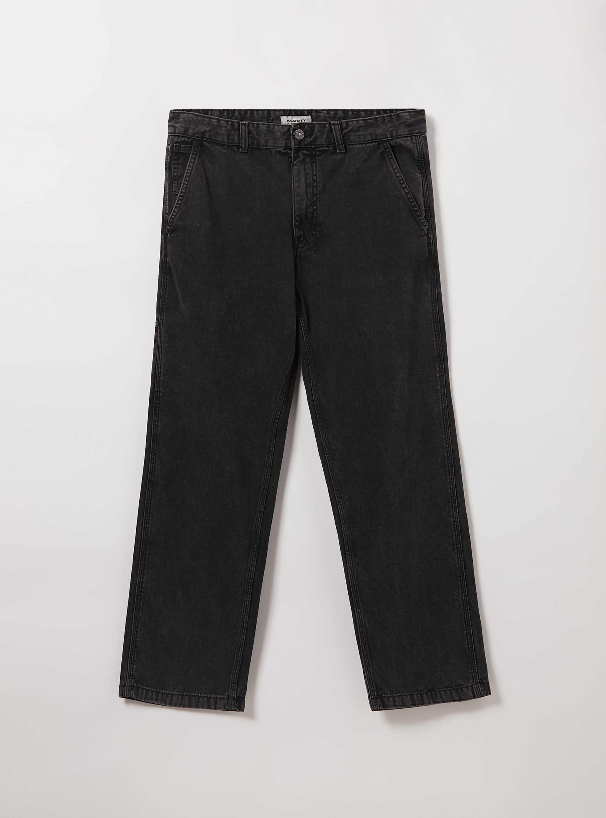 Pantal&oacute;n recto comfort fit, D000 BLACK