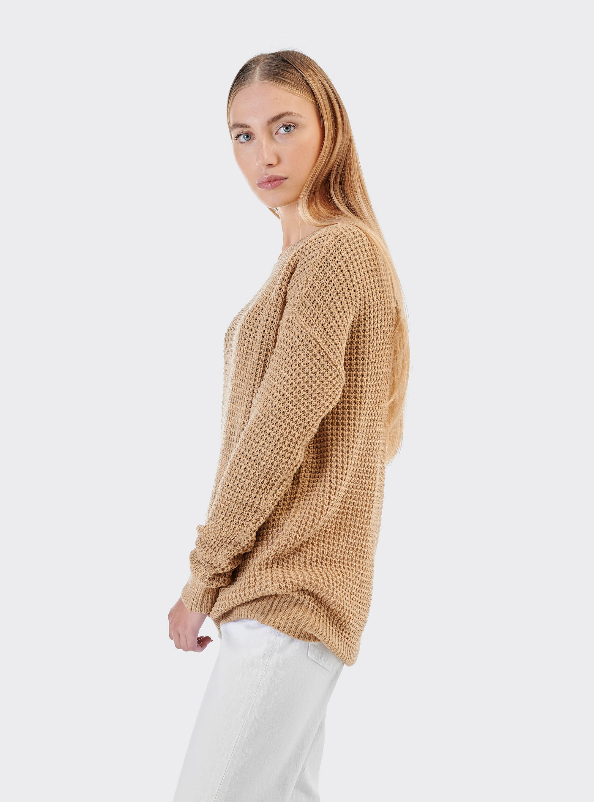 Pullover oversize, C0593 BEIGE MELANGE