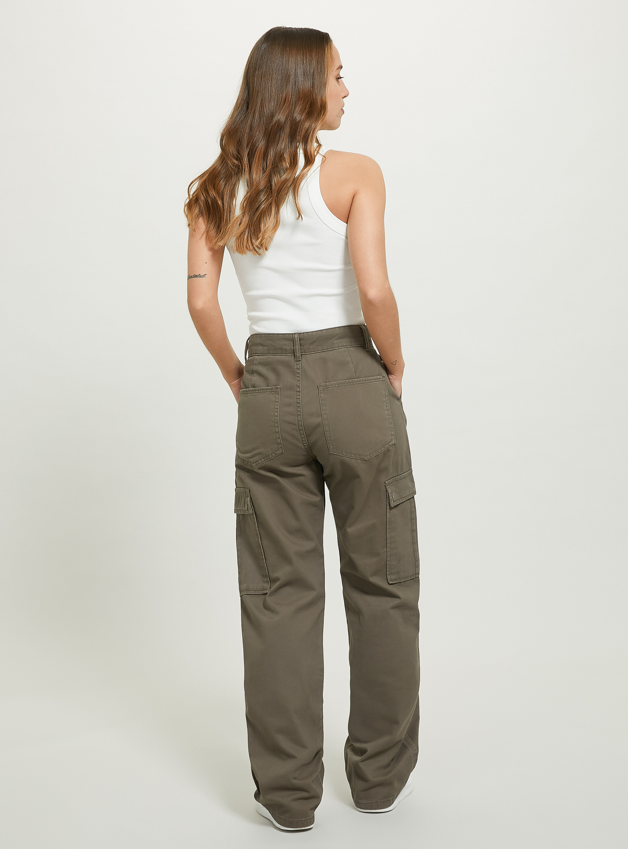 Pantalone cargo in twill