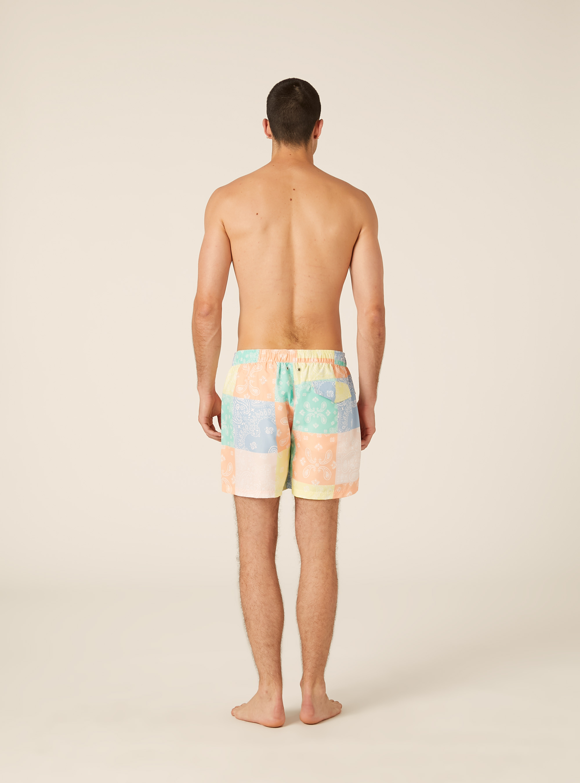 Paisley Print Swim Shorts, MULTICOLOR