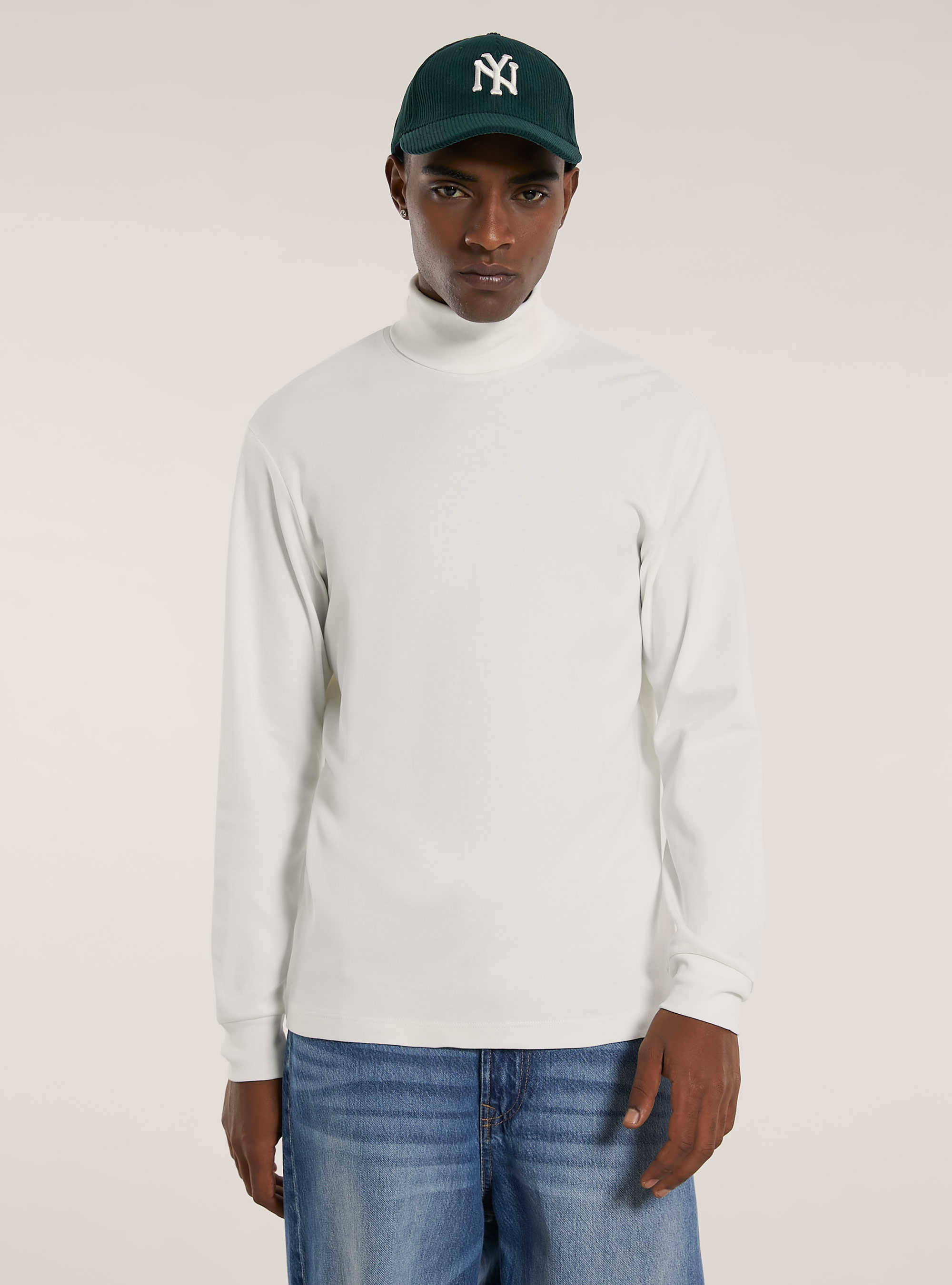 Maglietta a maniche lunghe a collo alto, WH2 WHITE