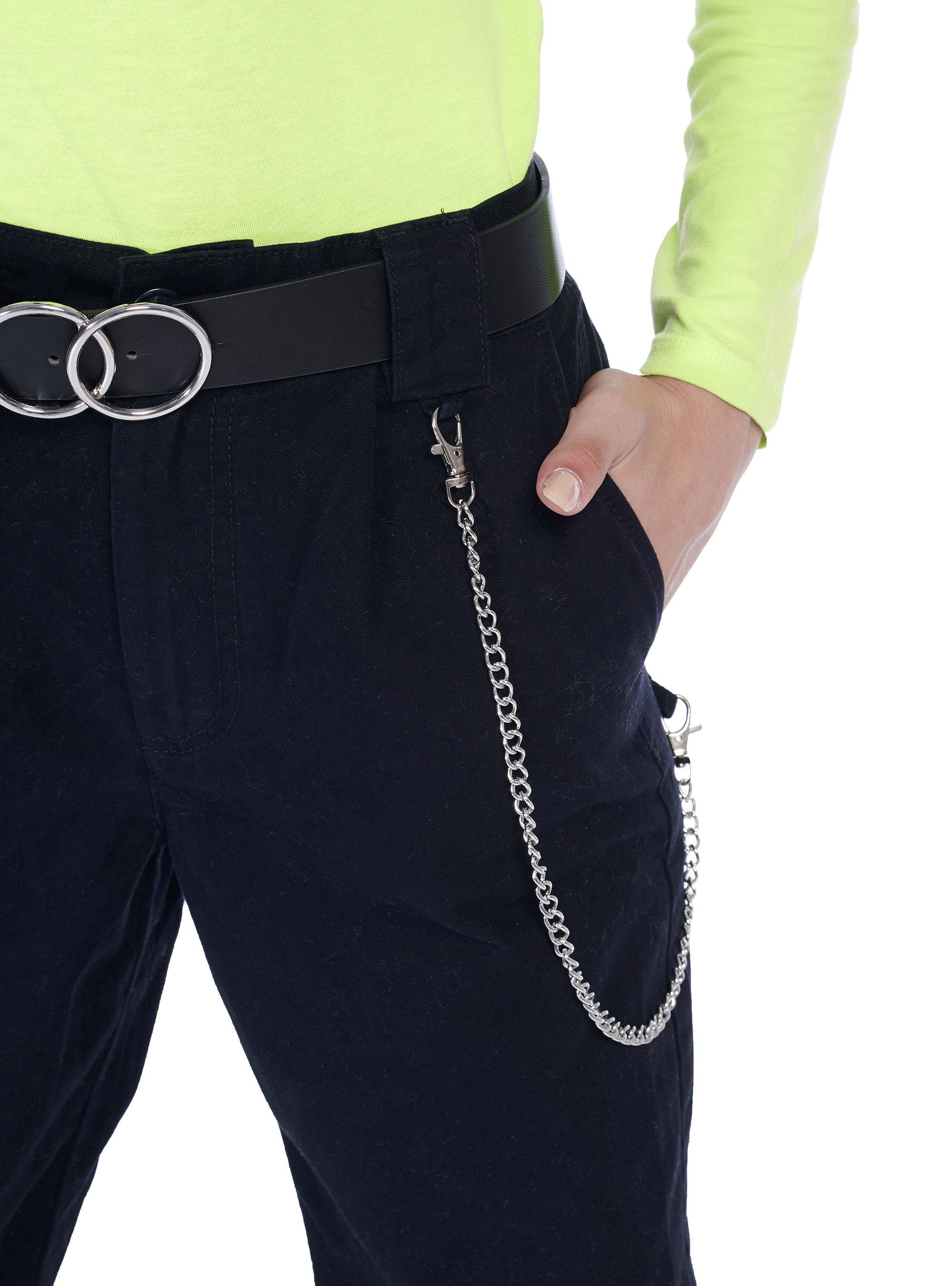 PANTS WITH ELASTIC, BLACK