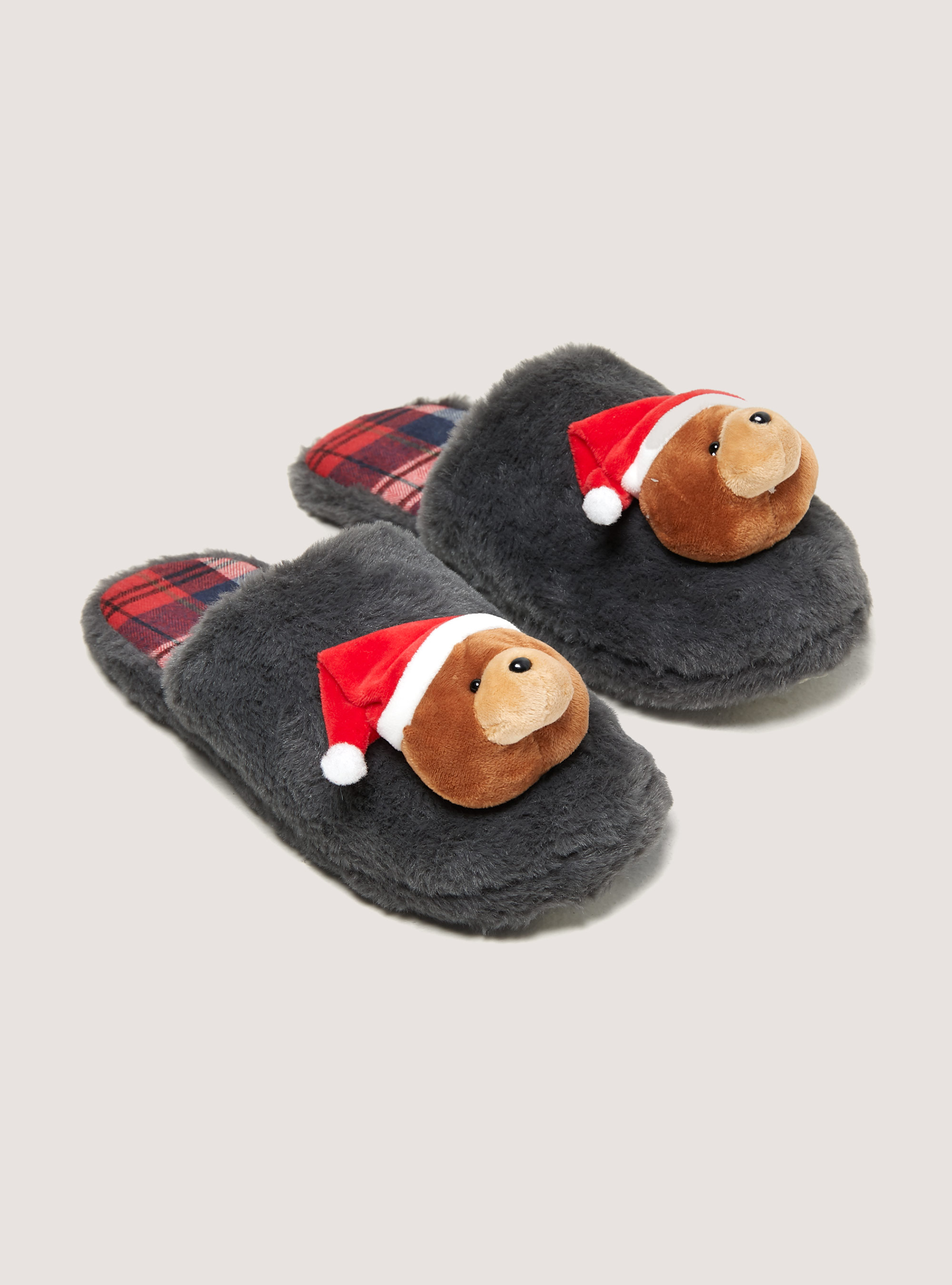 Christmas Collection Teddy Slippers, REIN REINDEER