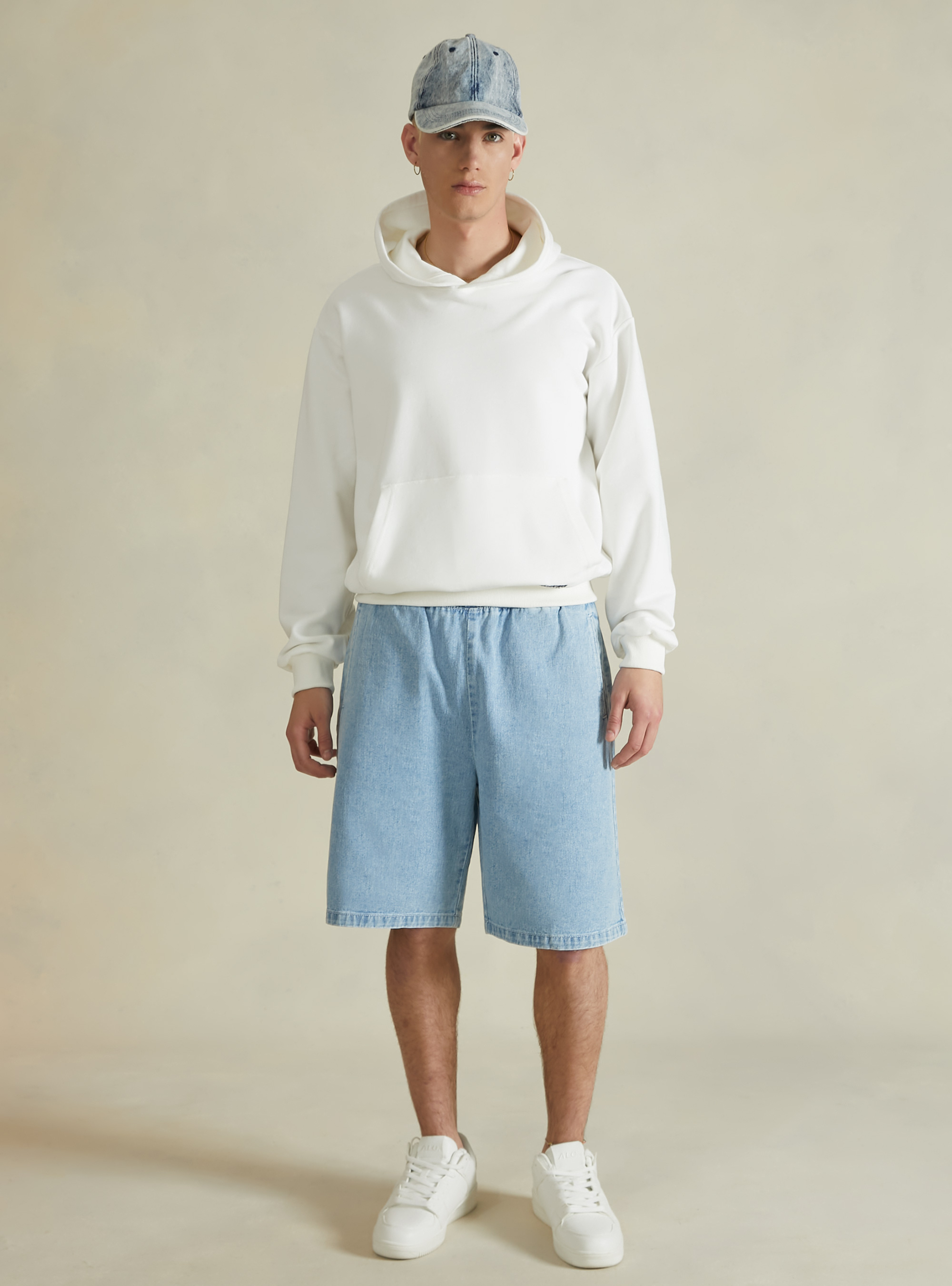 Boxy fit hoodie, WH2 WHITE