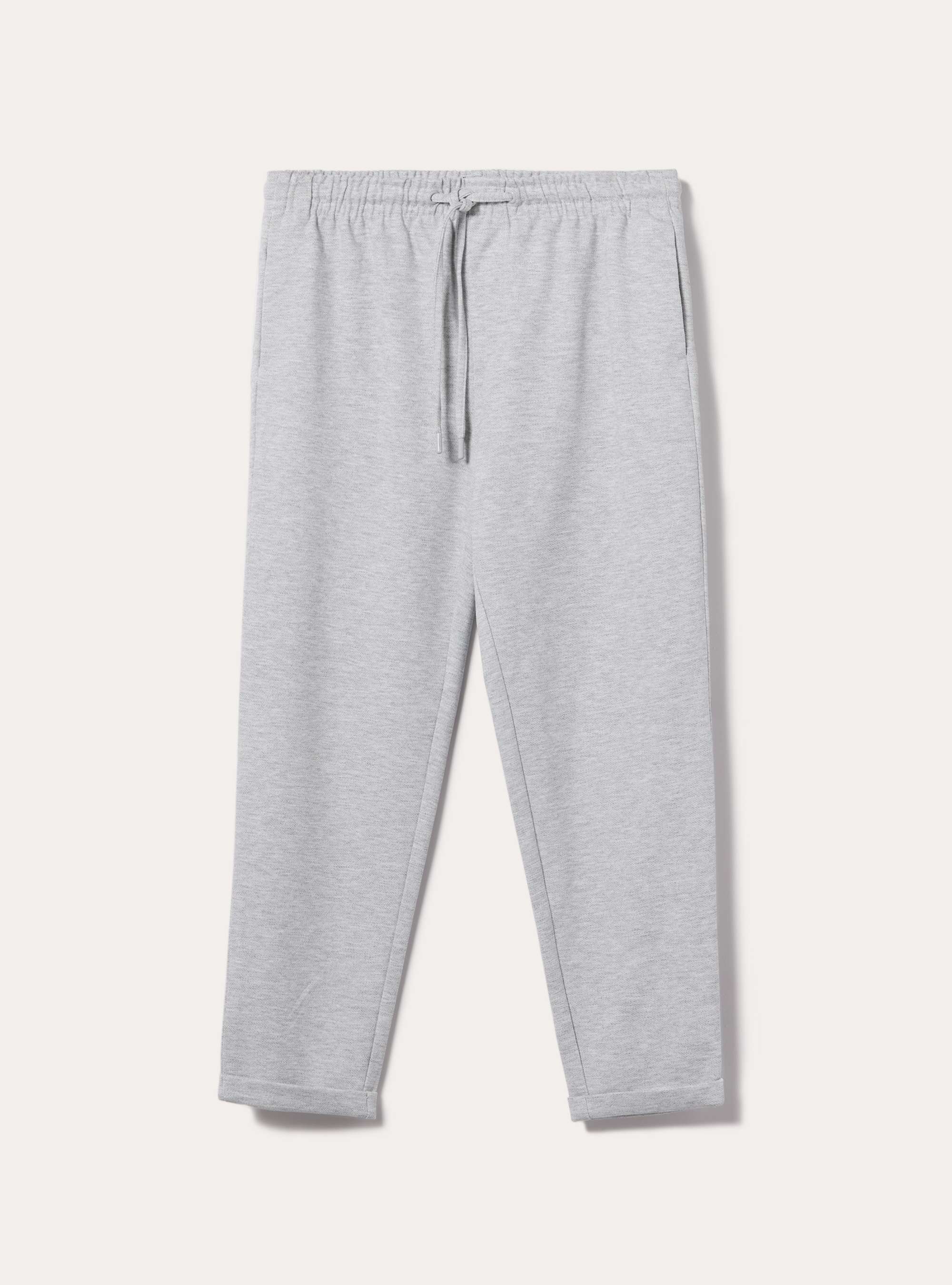 Trousers with honeycomb texture, MGY2 GREY MEL MEDIUM