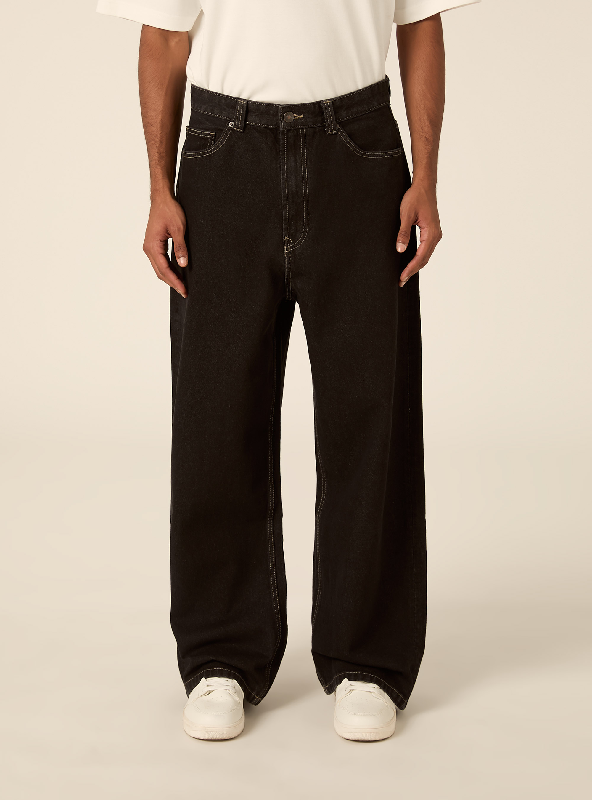 Jeans super baggy, D000 BLACK