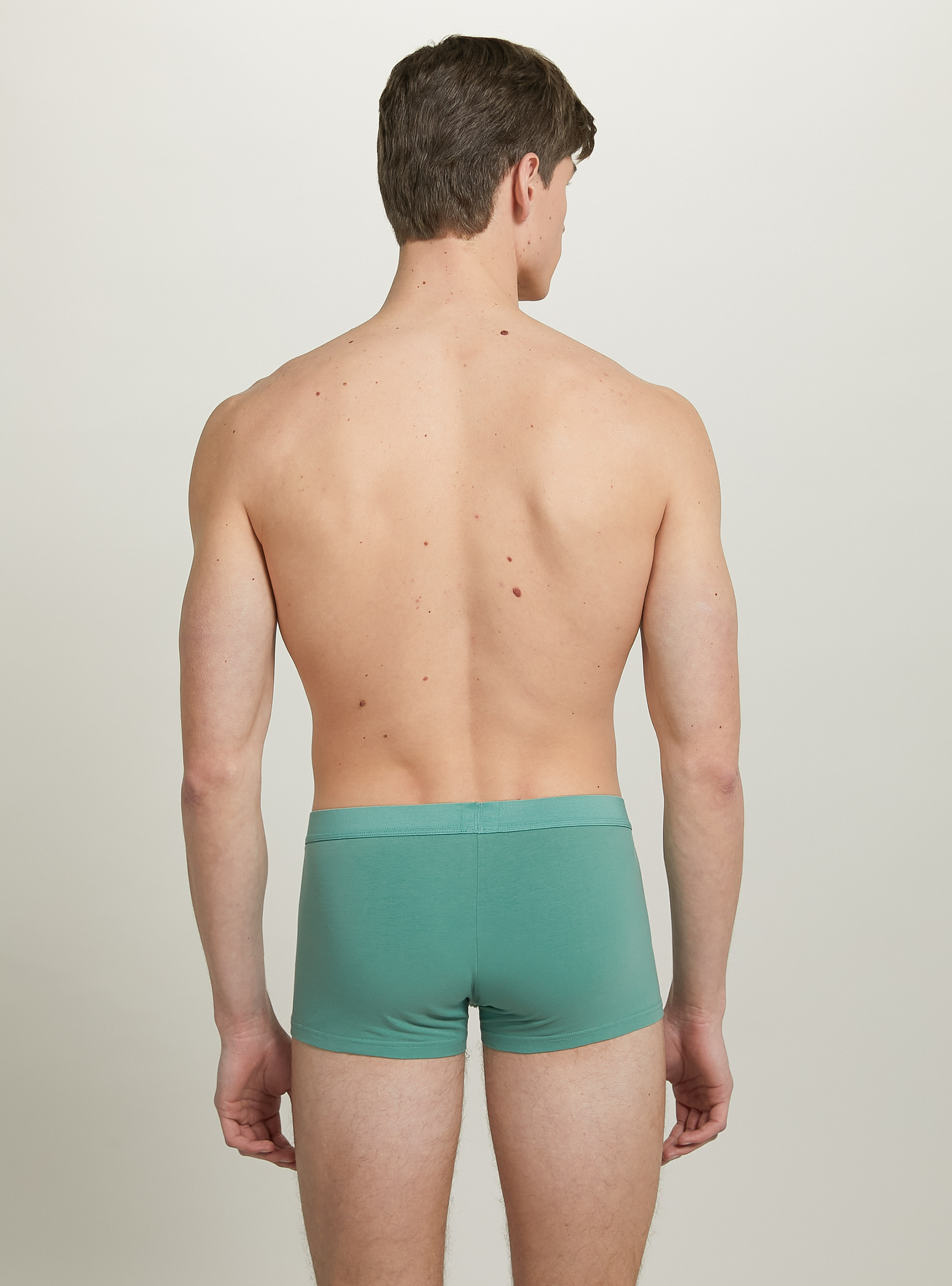 Set of 3 stretch cotton boxer shorts, KY3 KAKY LIGHT