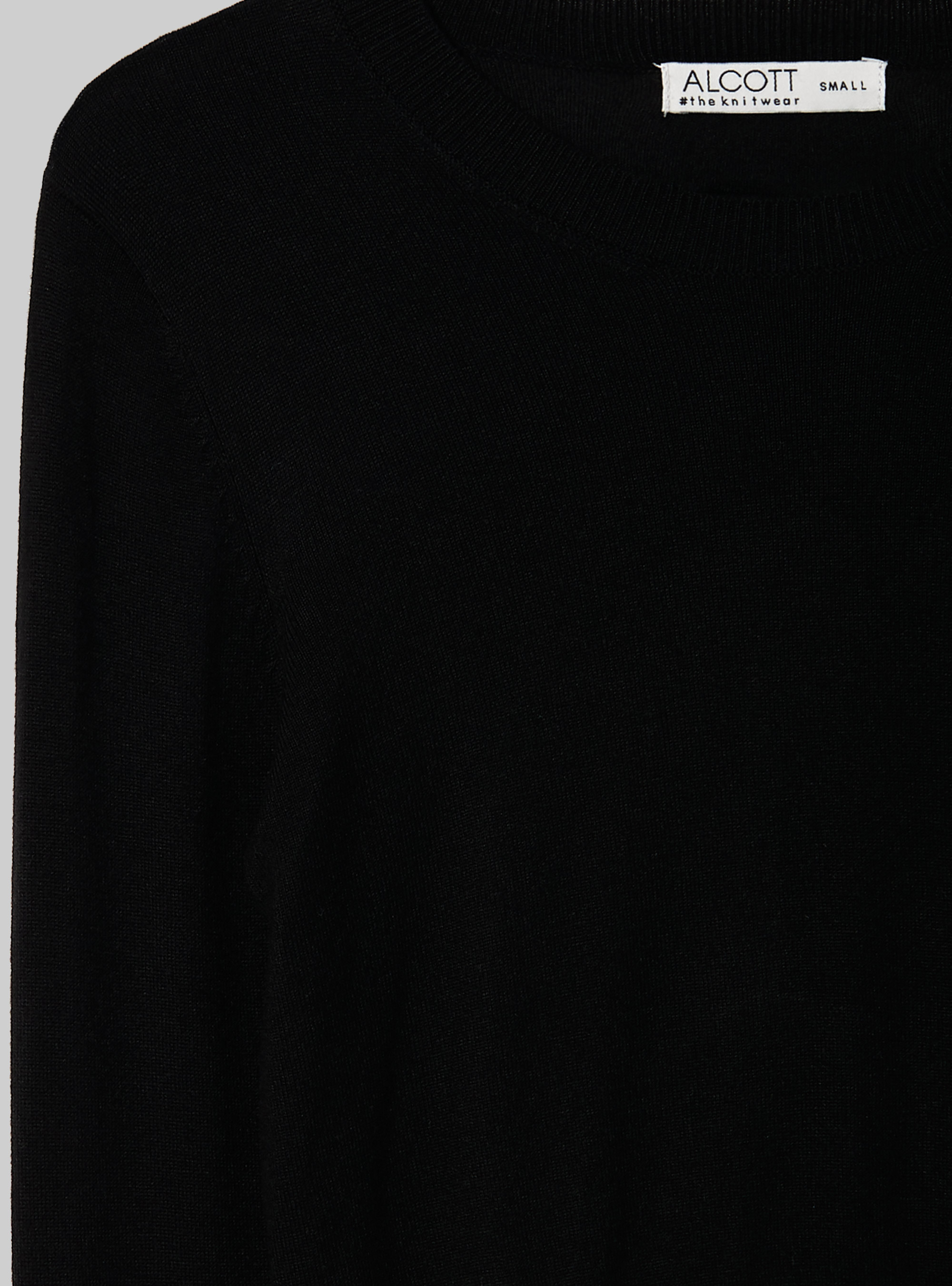 Pull court &agrave; col ras du cou, BK1 BLACK