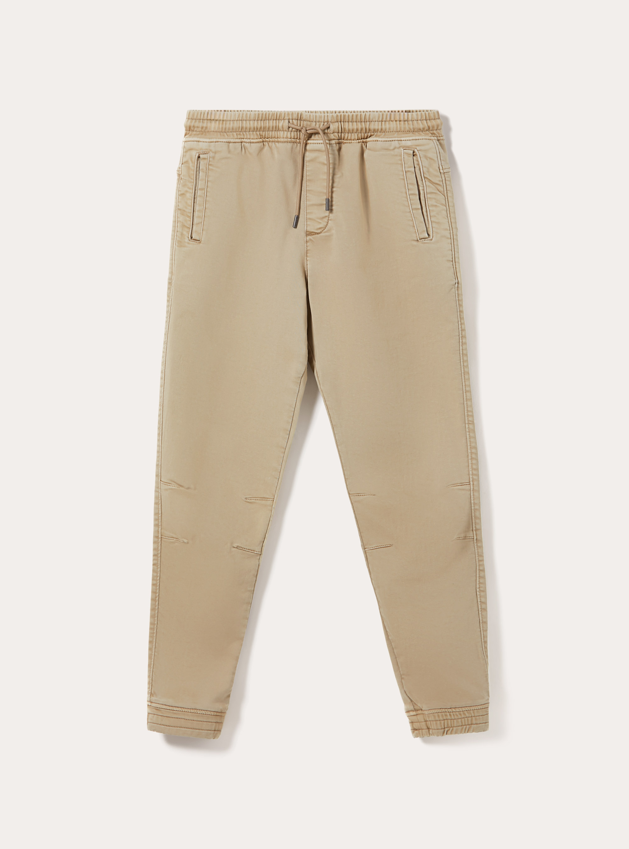 Cotton jogger trousers, BG1 BEIGE DARK
