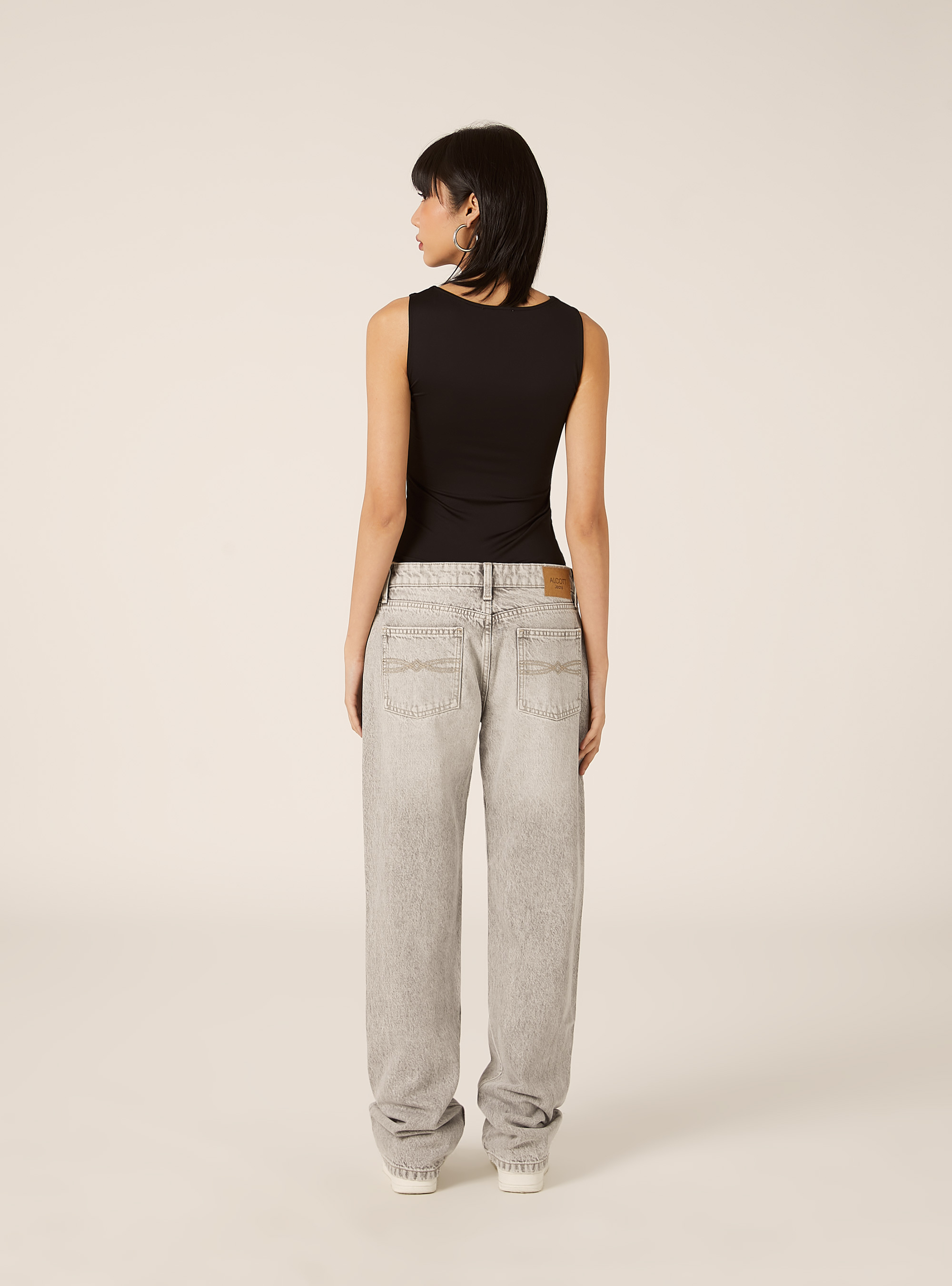 Body con scollo a barchetta, BK1 BLACK