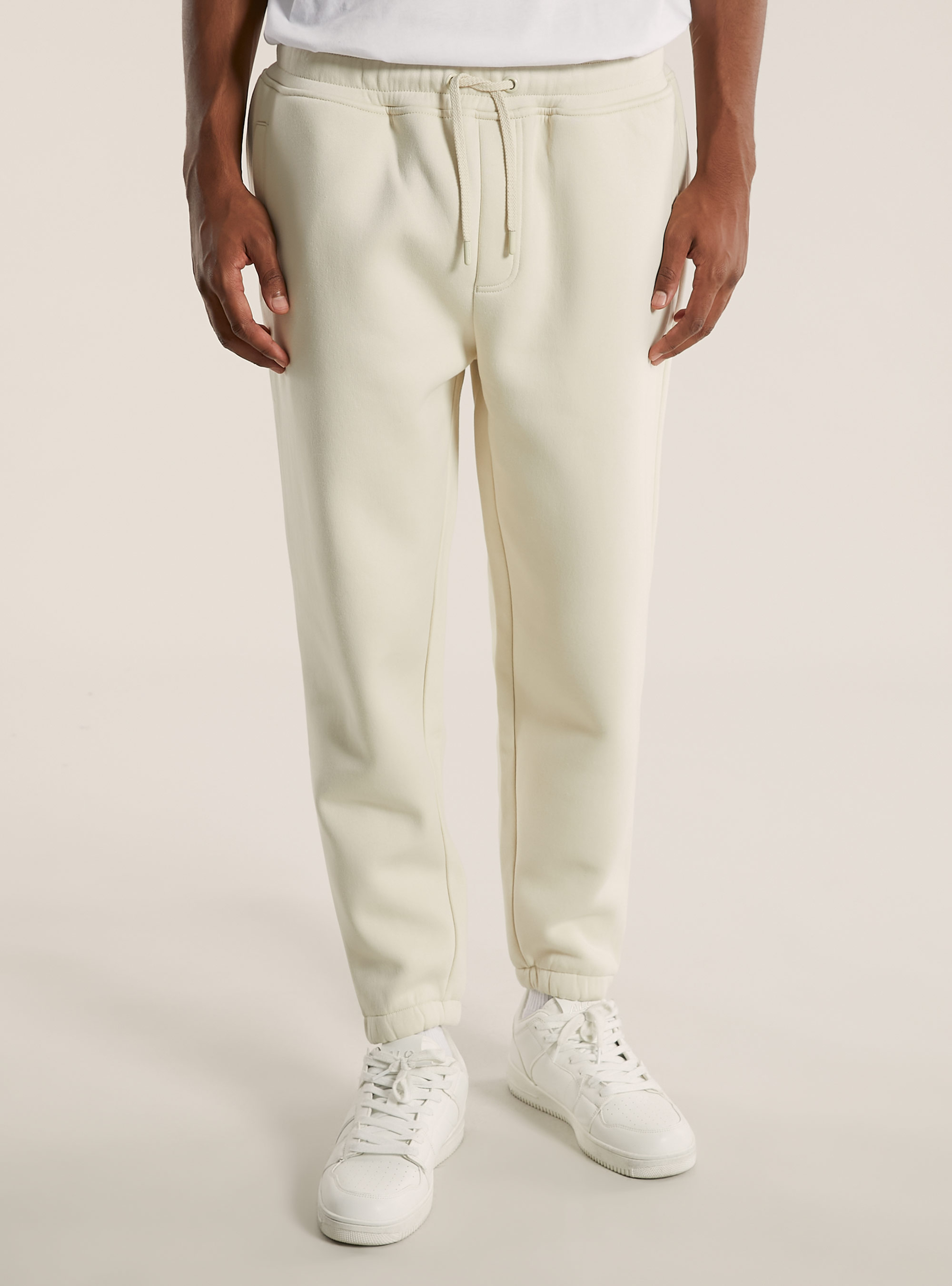 Fleece jogger trousers, CR3 CREAM LIGHT