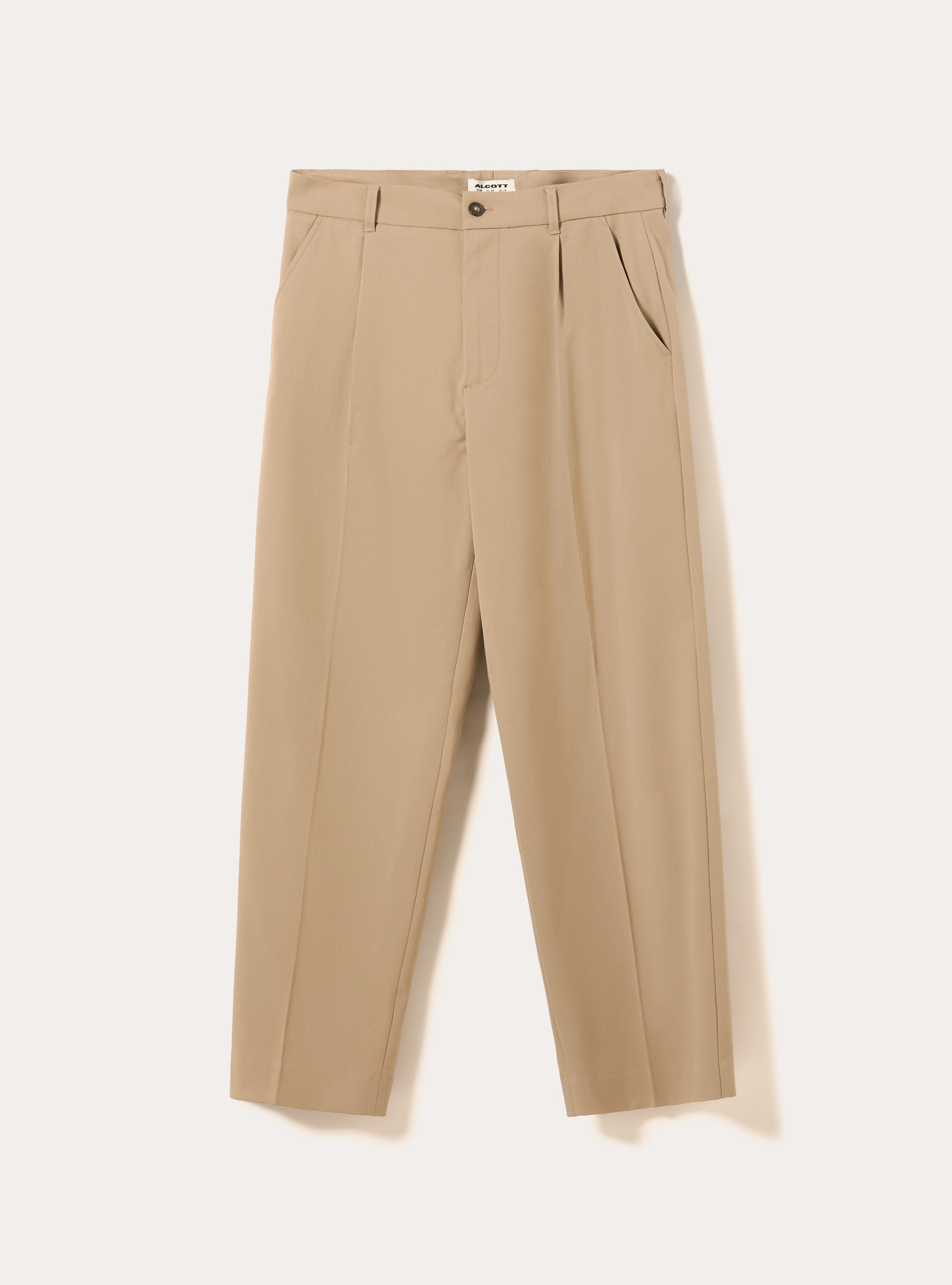 Pantaloni tailored straight, BG2 BEIGE MEDIUM