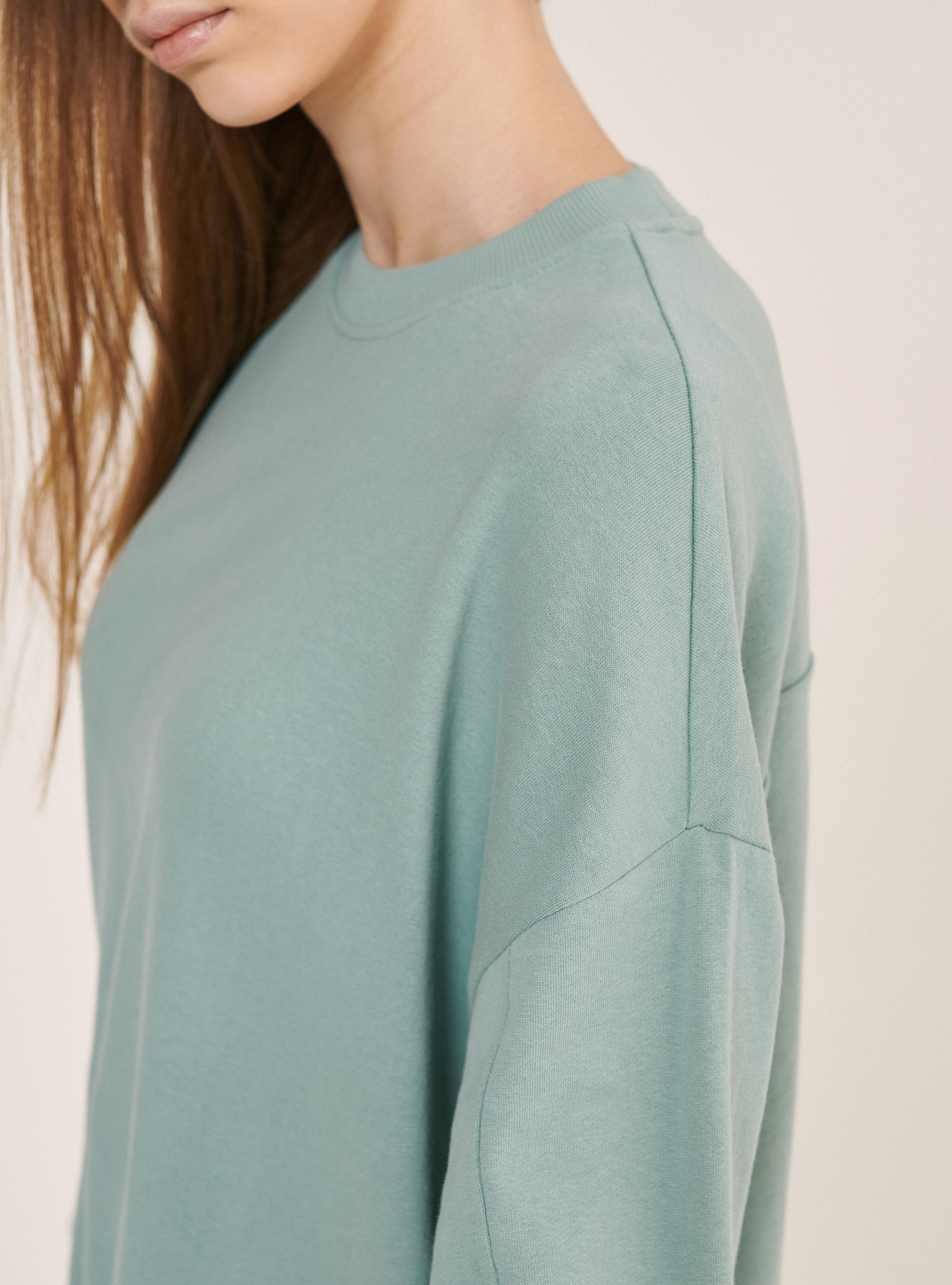 Basic oversize sweatshirt, C6699 GREEN