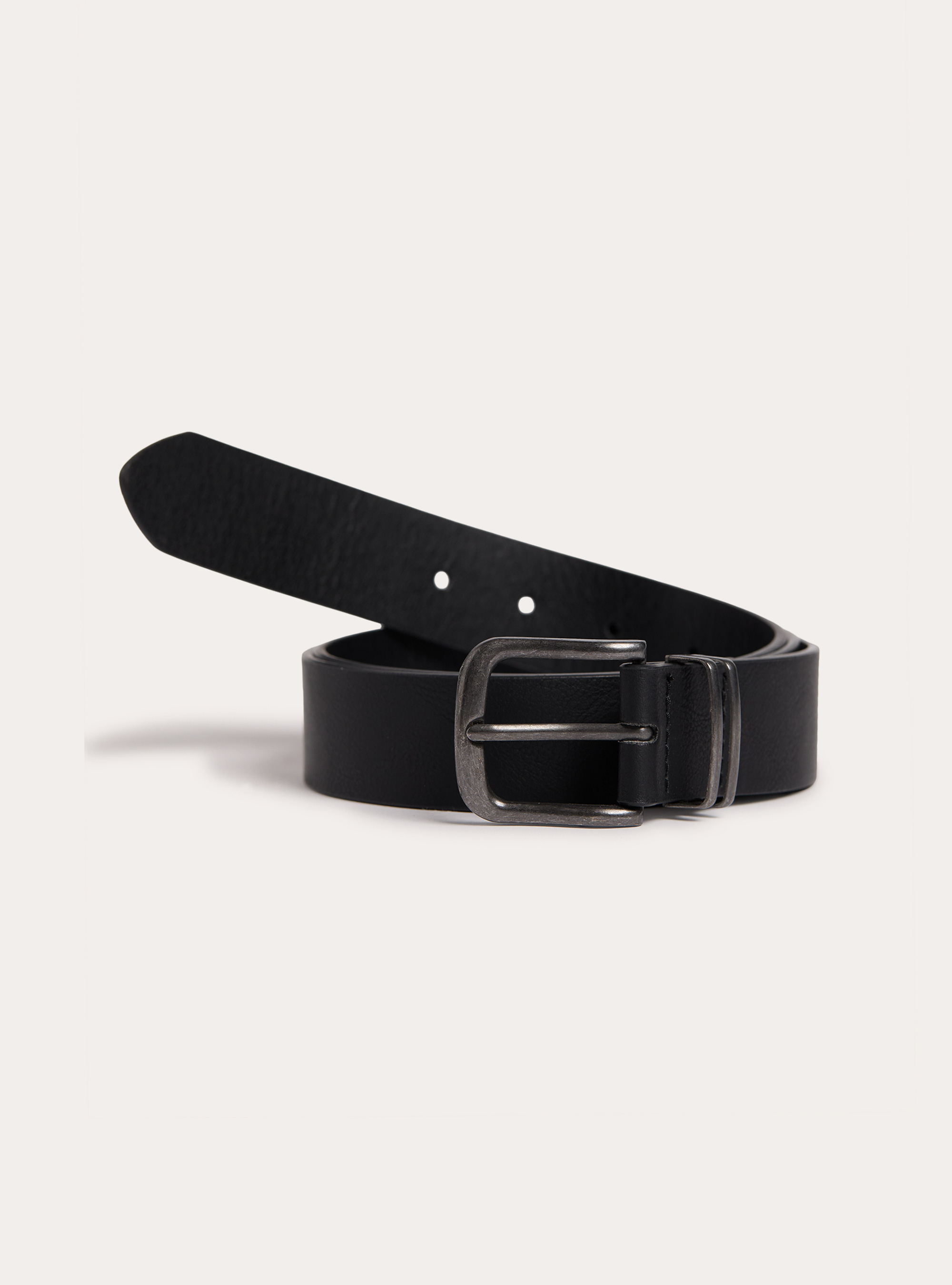 Cintura effetto pelle da uomo, BK1 BLACK