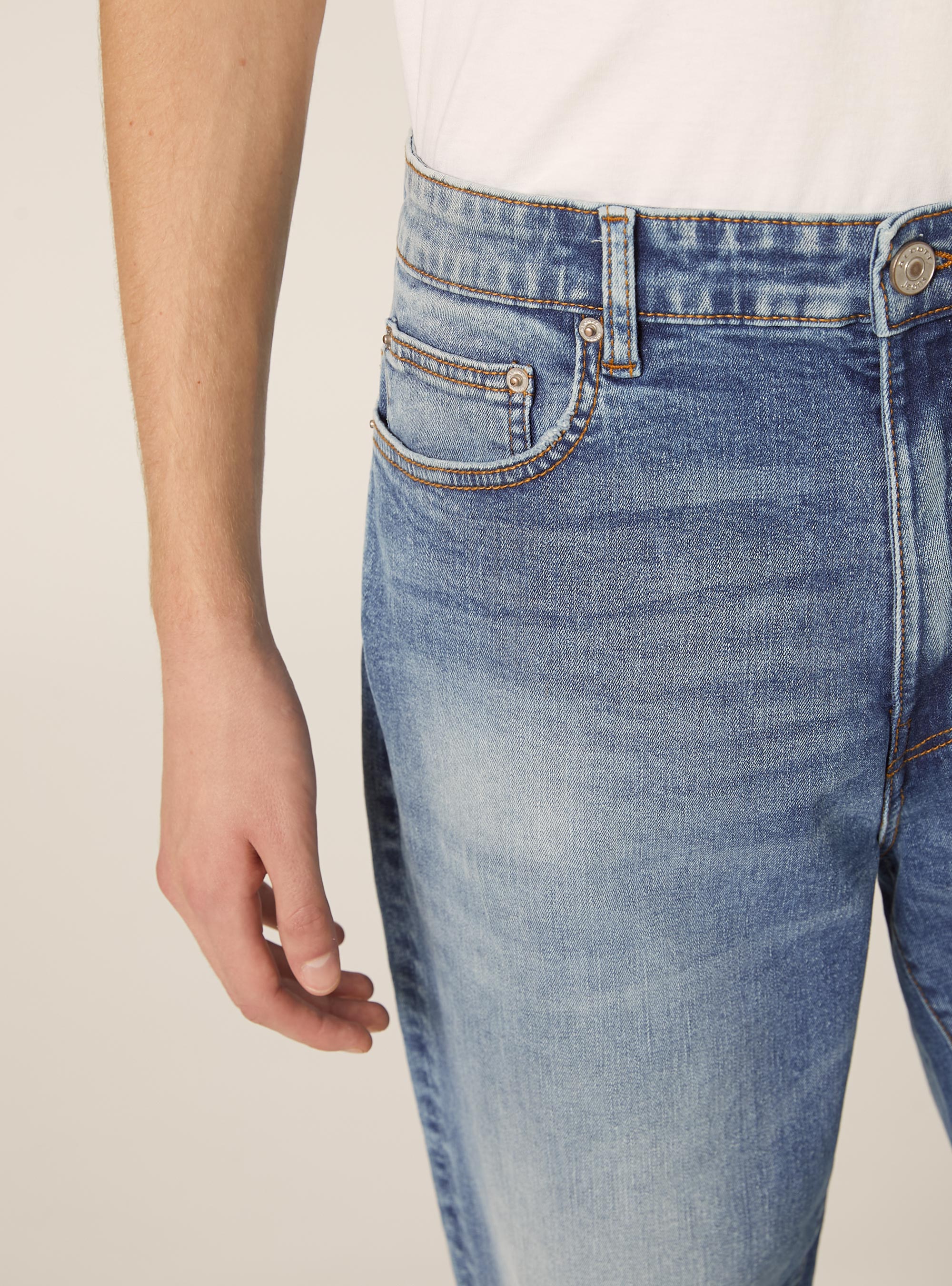 Jeans coupe décontractée, D003 MEDIUM BLUE