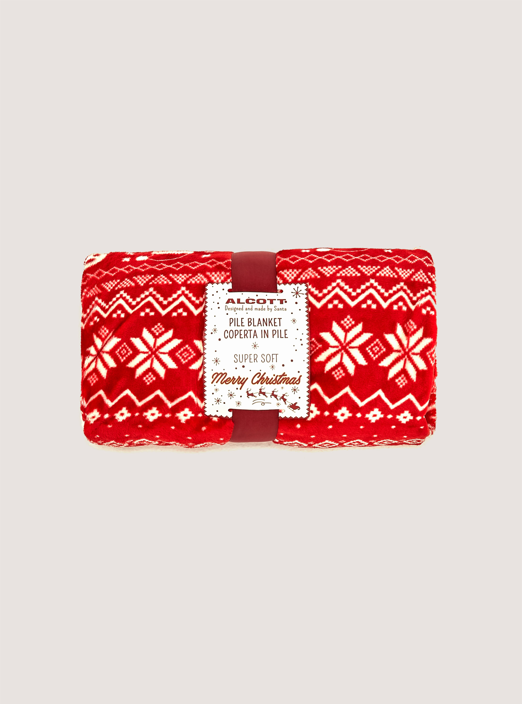 Plaid with all over print, SANTA