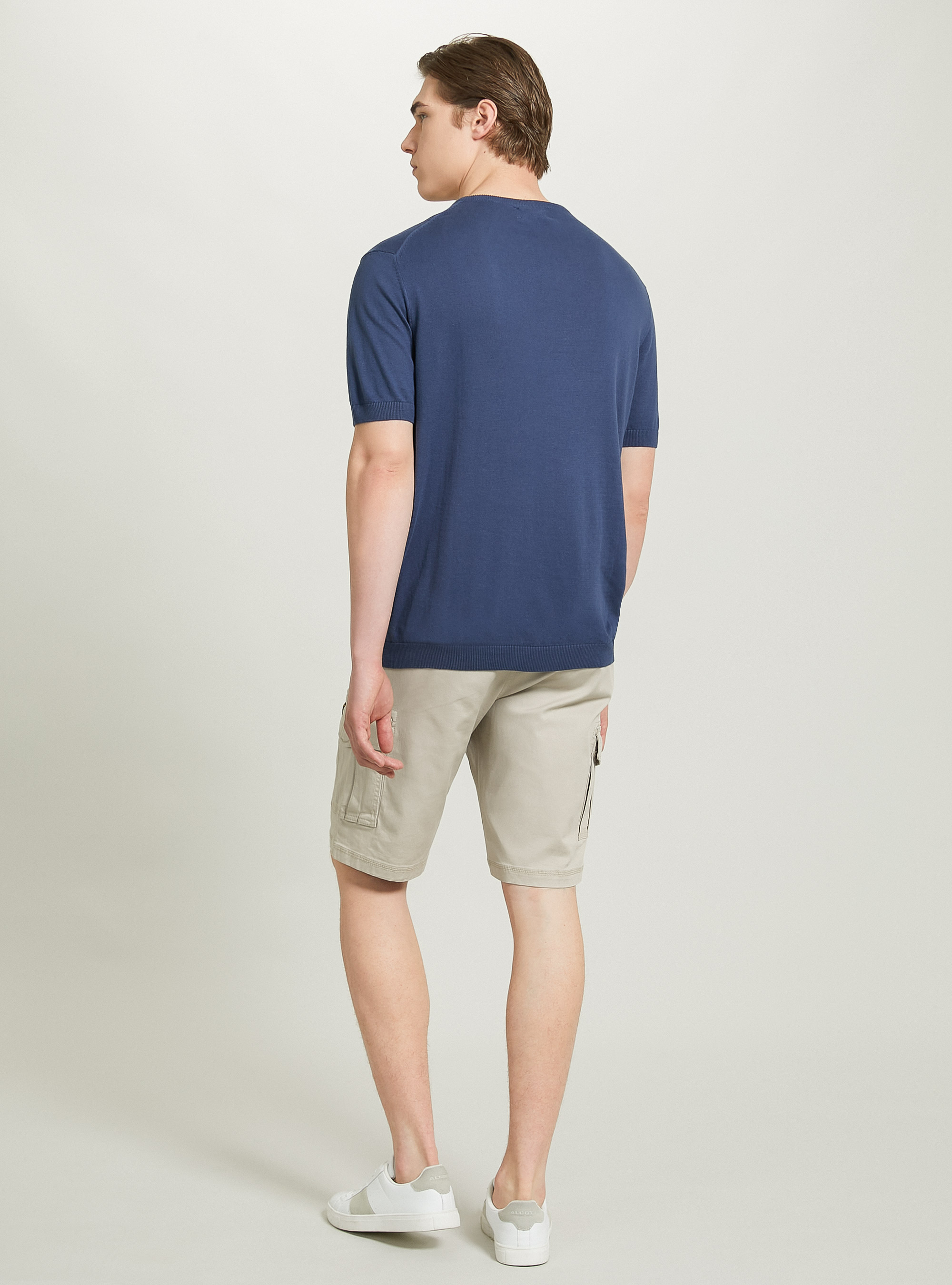 Short-sleeved cotton pullover, NA3 NAVY LIGHT