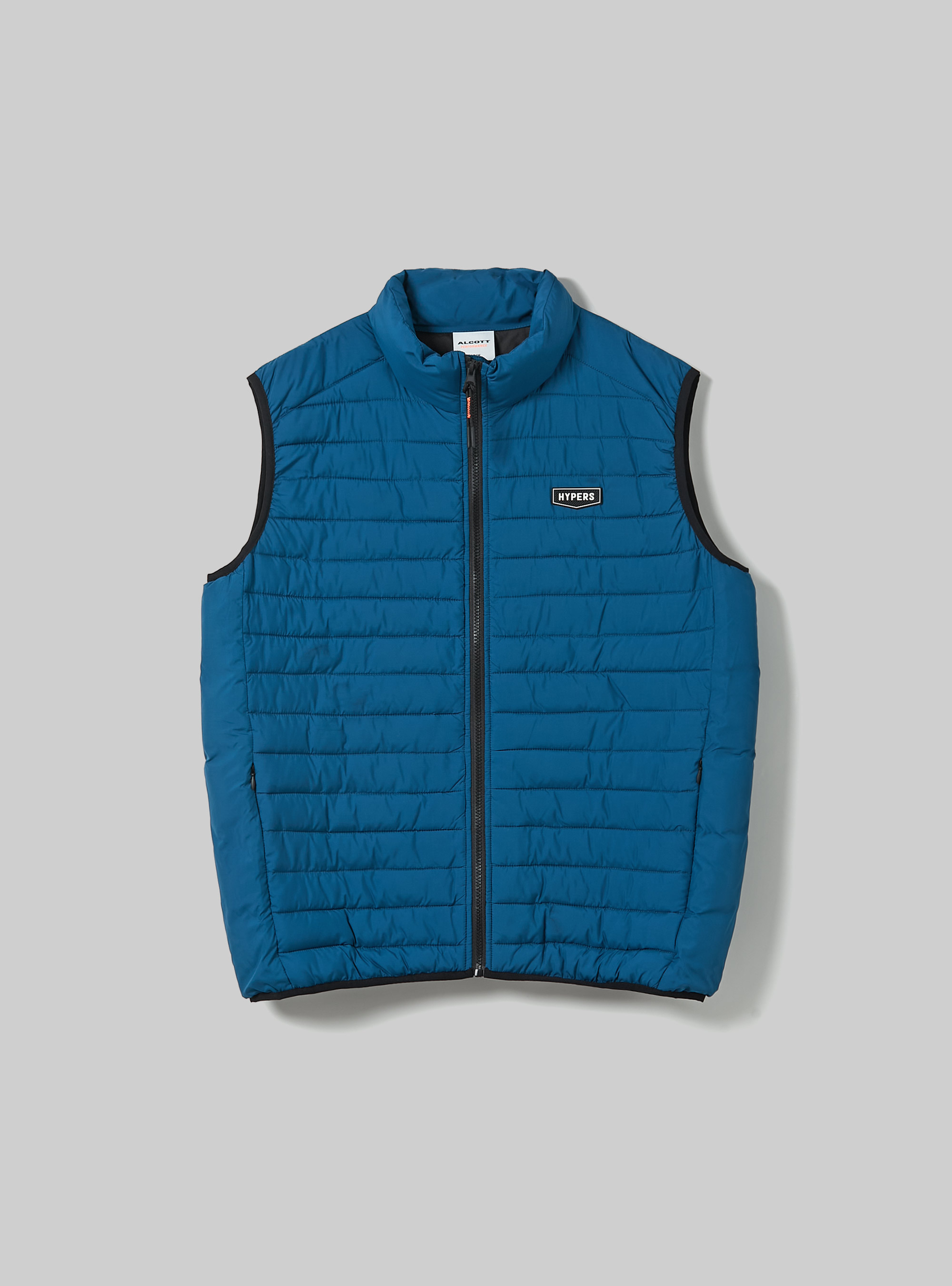 Padded sleeve jacket with contrasting zip, OB2 BLUE OIL MED.