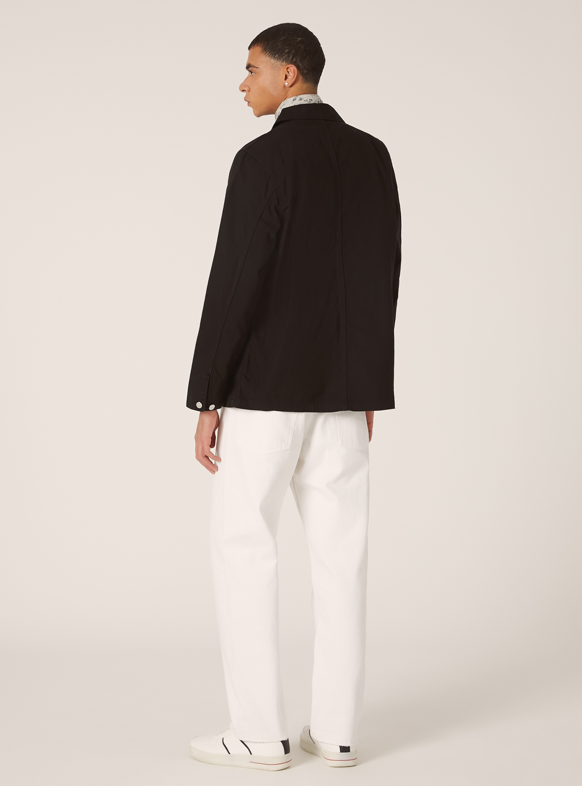 Canvas jacket with pockets, BK1 BLACK