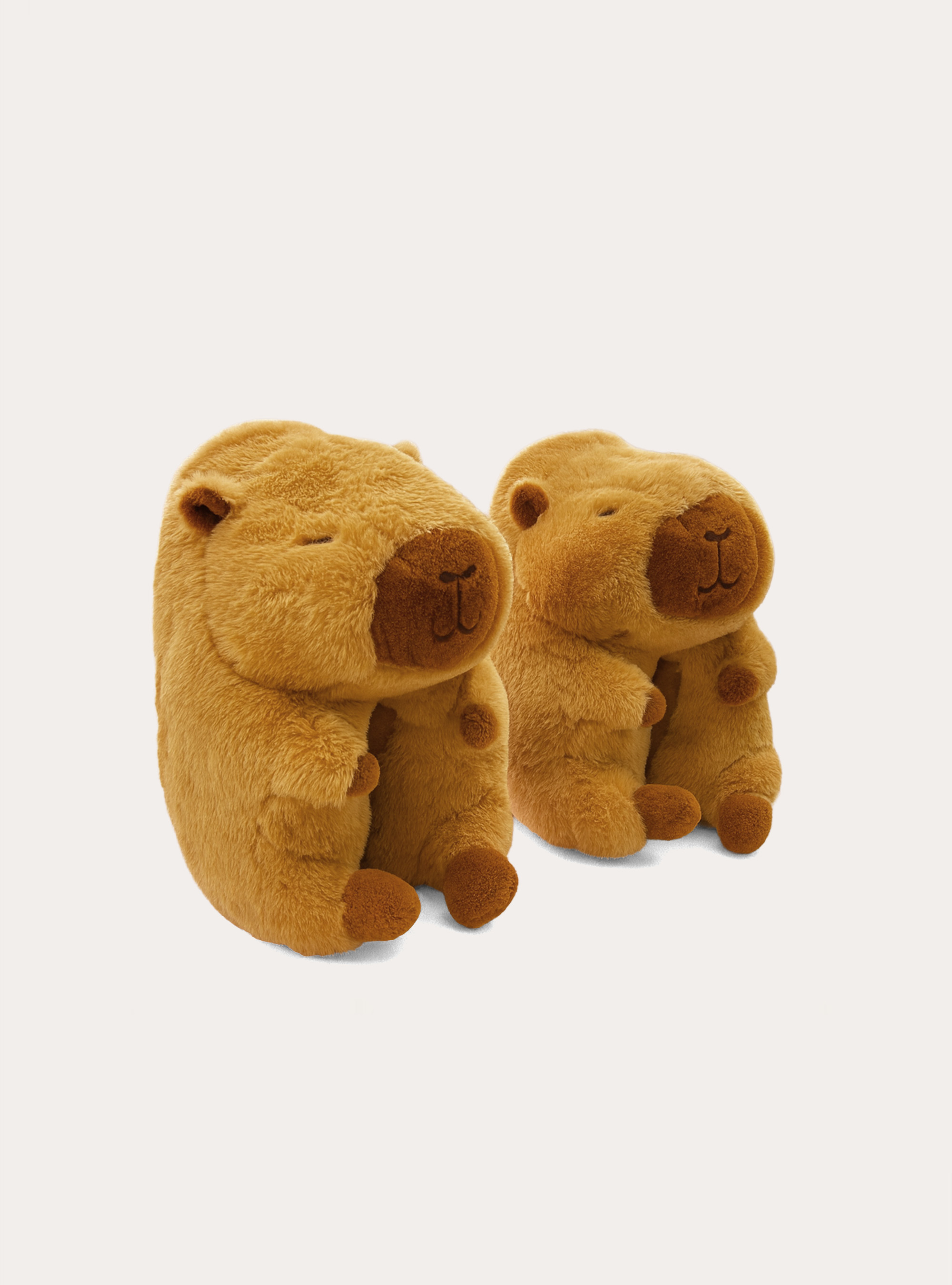 Pantofole pupazzo capybara, BR2 BROWN MEDIUM