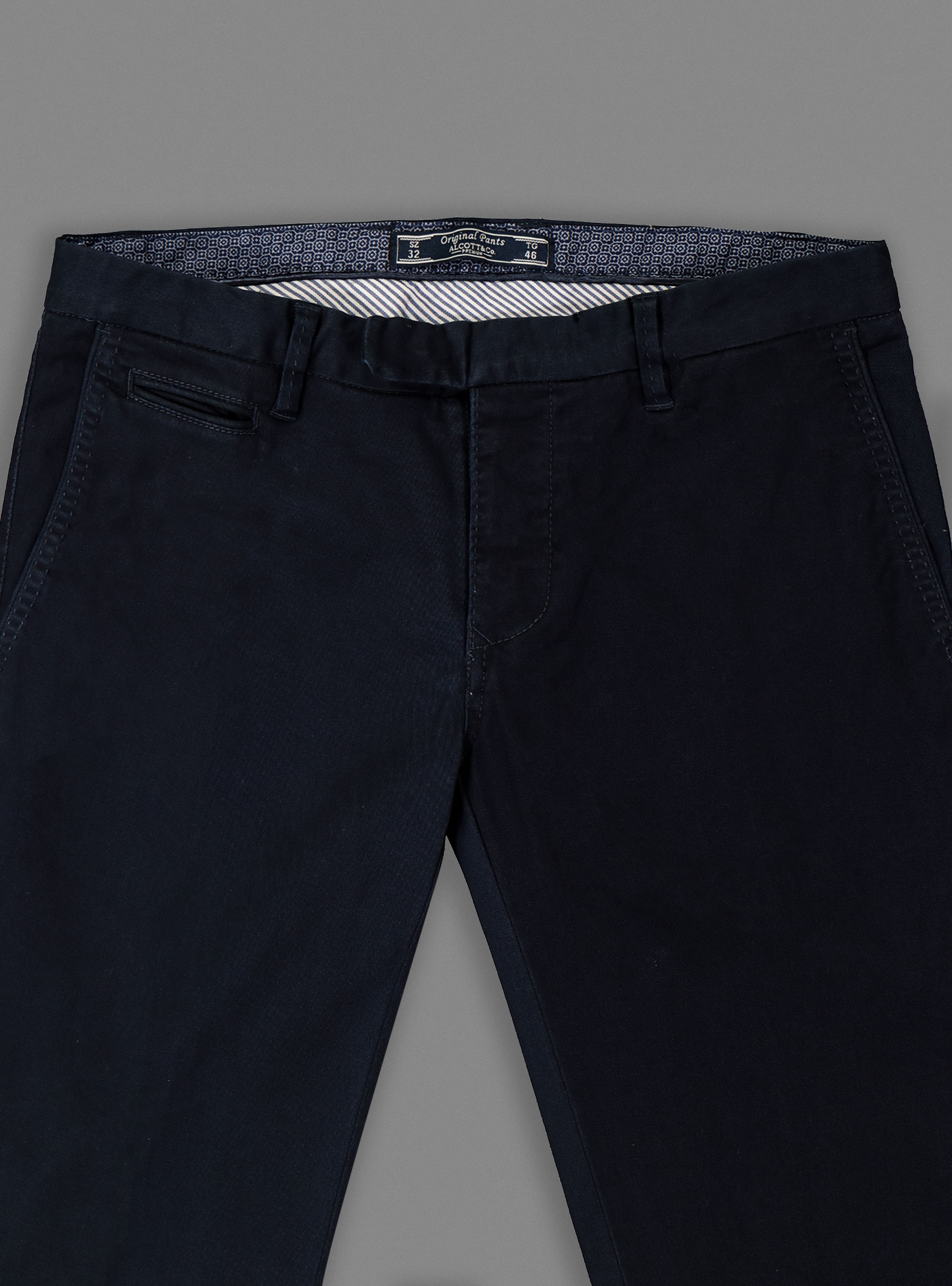 Pantaloni chino tasca america, BLU MARINO