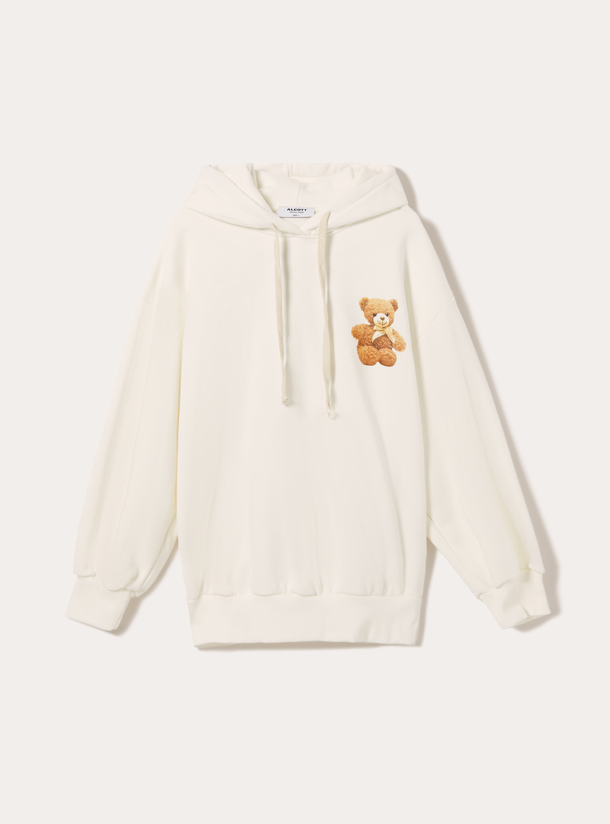 Sweat oversize avec imprim&eacute; Teddy, WH2 WHITE