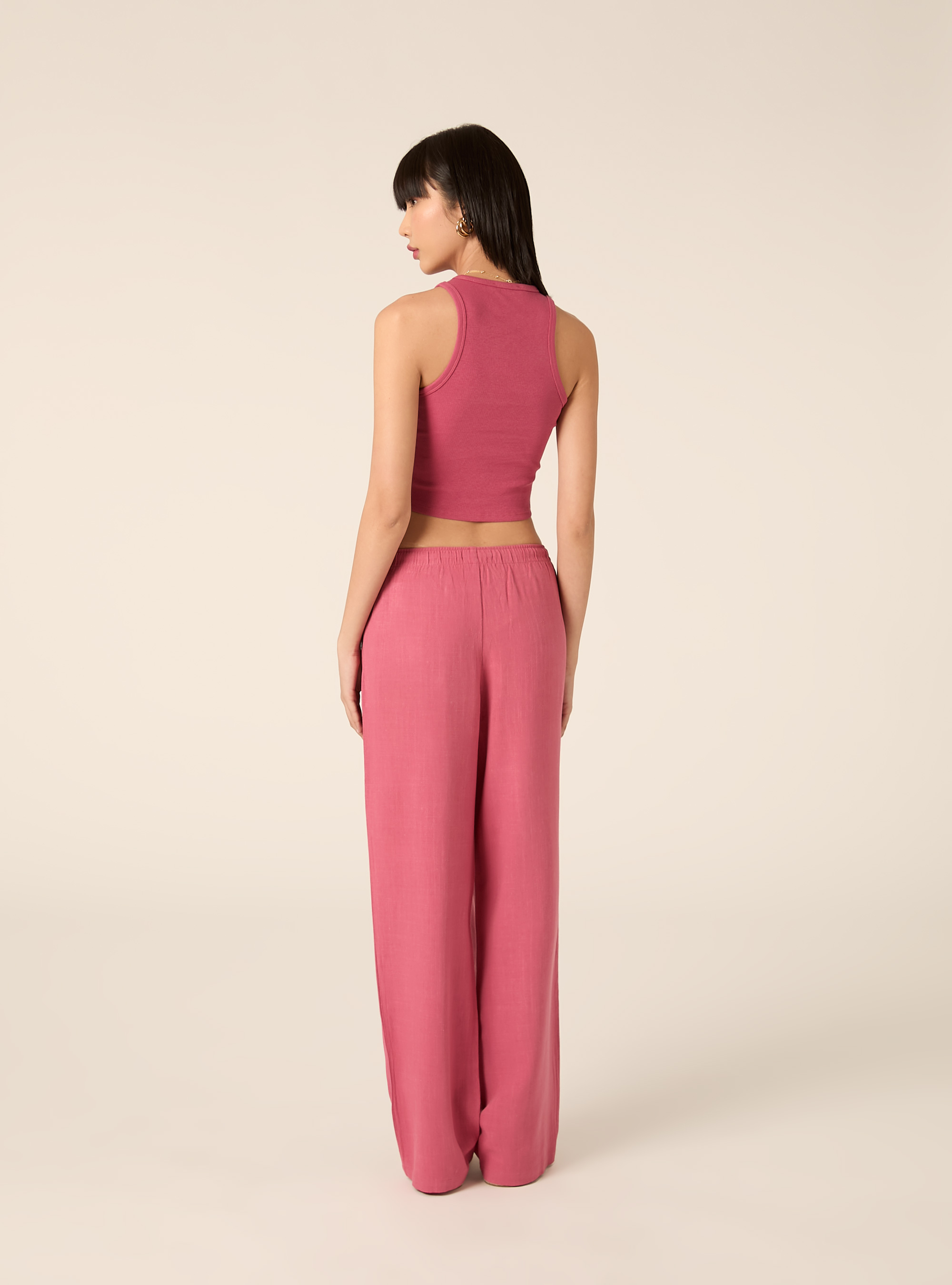 Canotta basic in cannete', PK1 PINK DARK