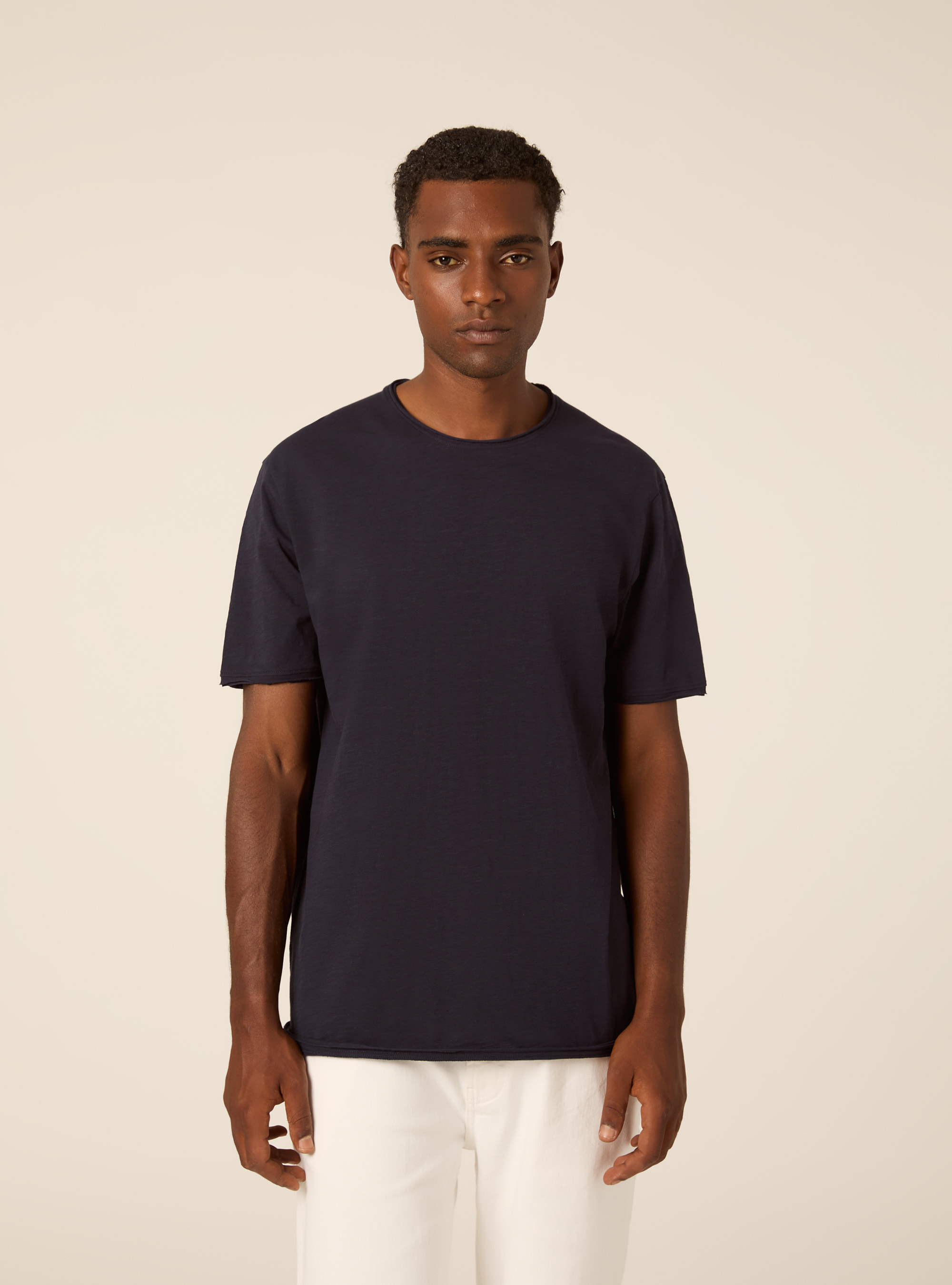 T-shirt slub tinta unita, NA1 NAVY DARK
