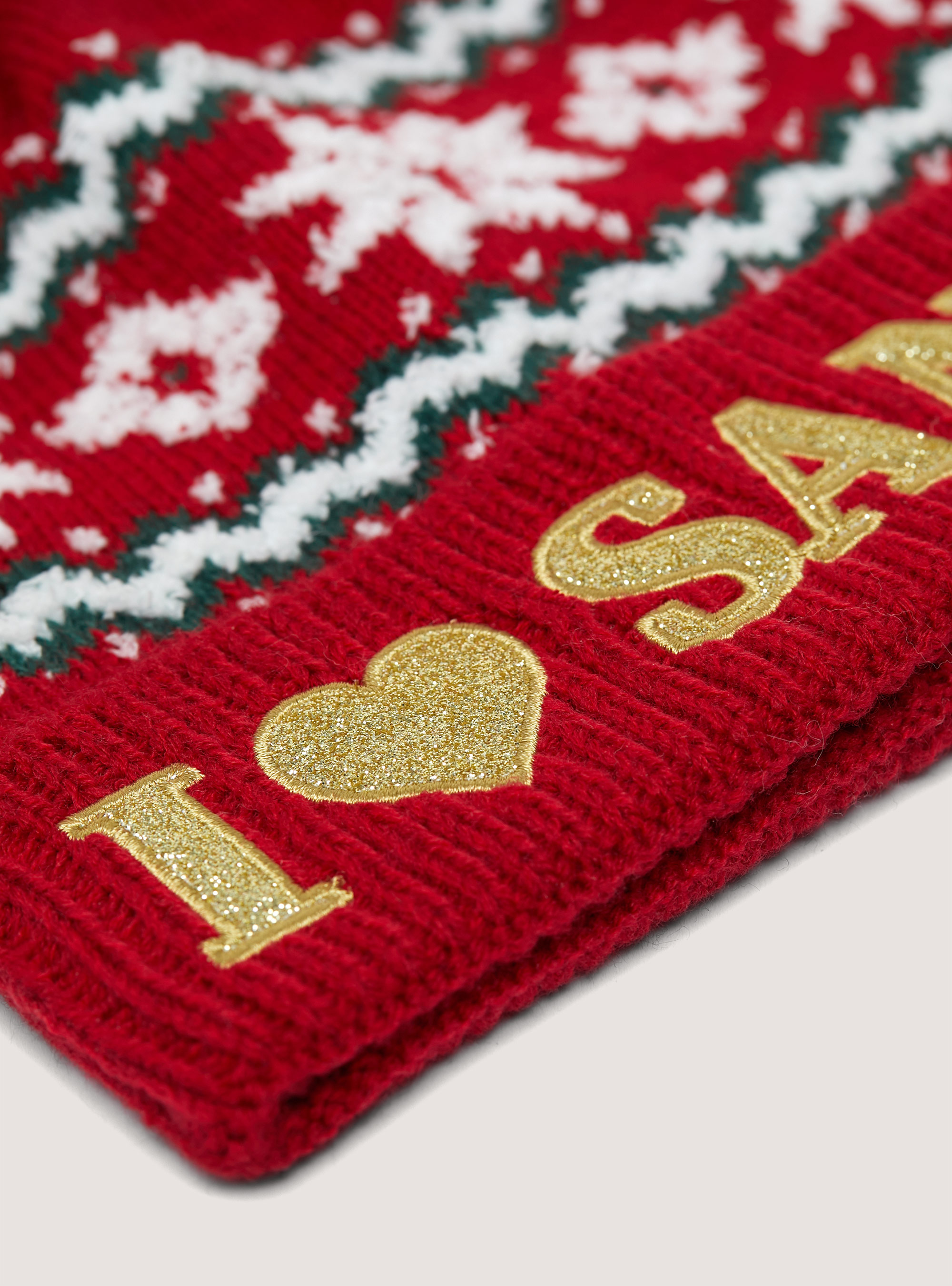 Christmas Collection hat with pom-pom, RD2 RED MEDIUM