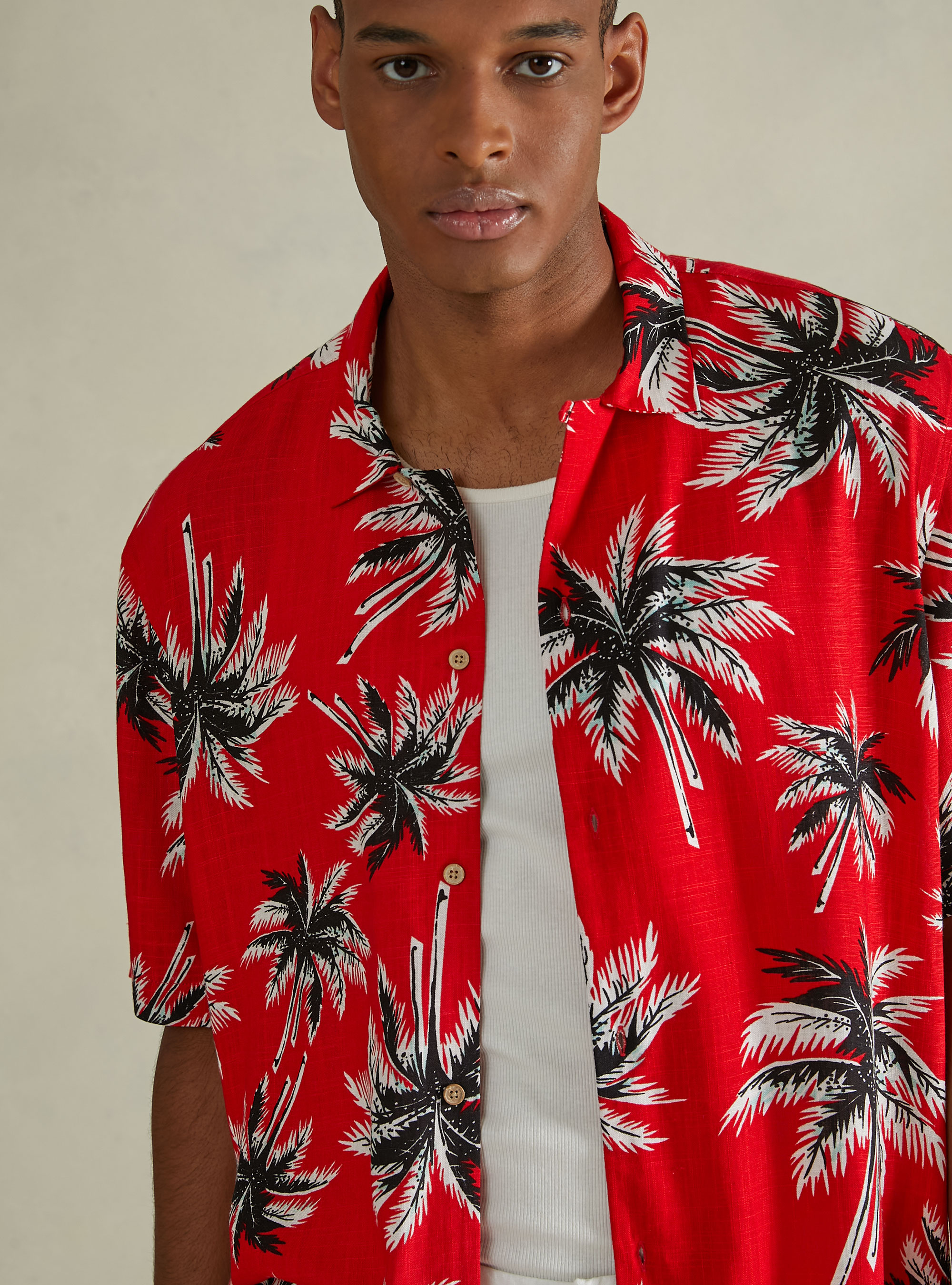 Camicia lino hotsell rossa