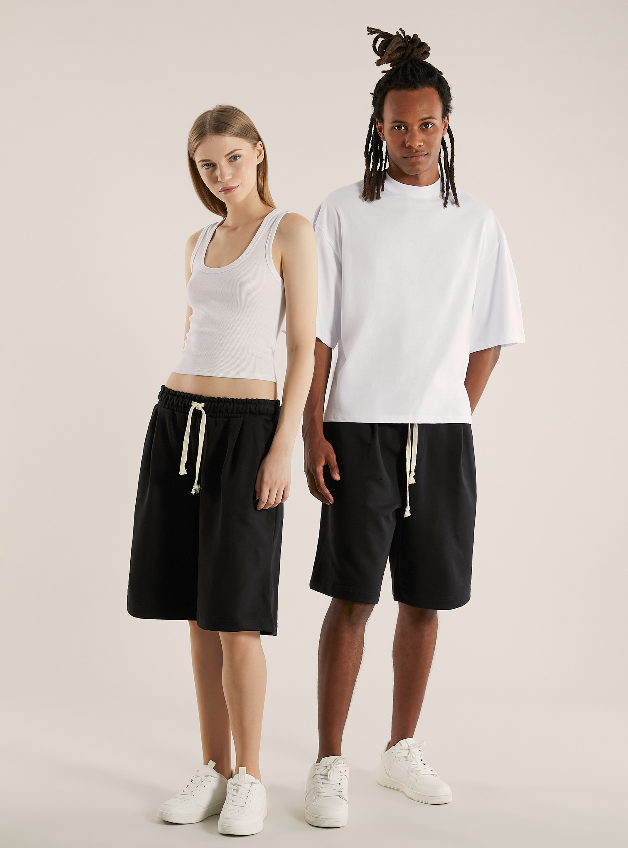 Bermuda baggy fit Genderless, BK1 BLACK