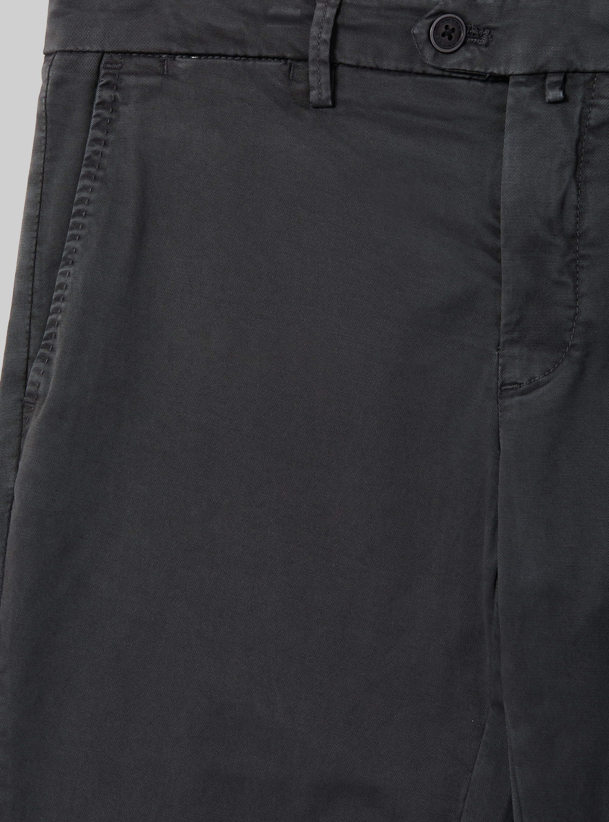 Stretch cotton twill chinos, GY1 GREY DARK