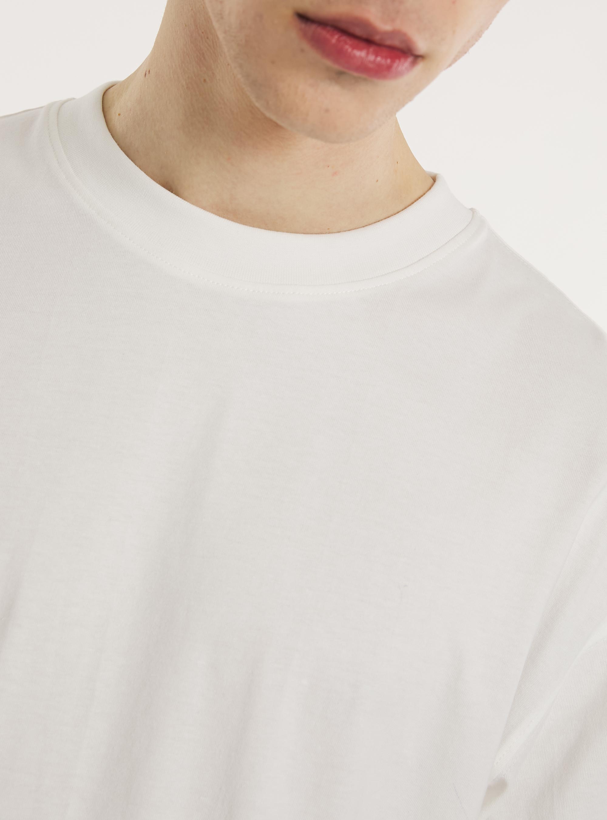 Boxy fit cotton t-shirt, WH2 WHITE