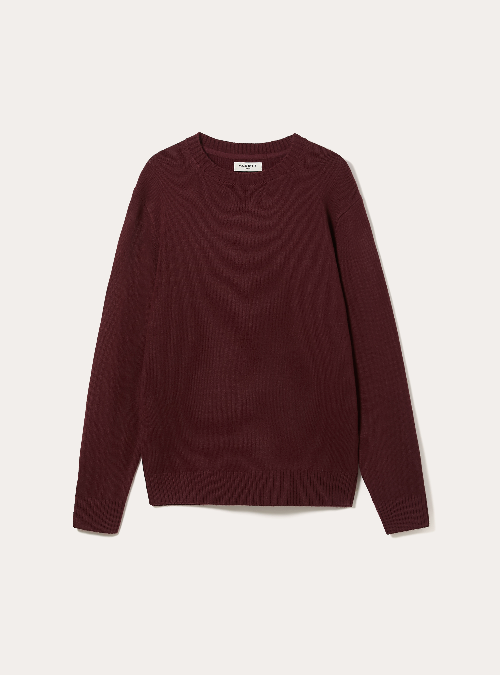 Maglione girocollo, BO1 BORDEAUX DARK