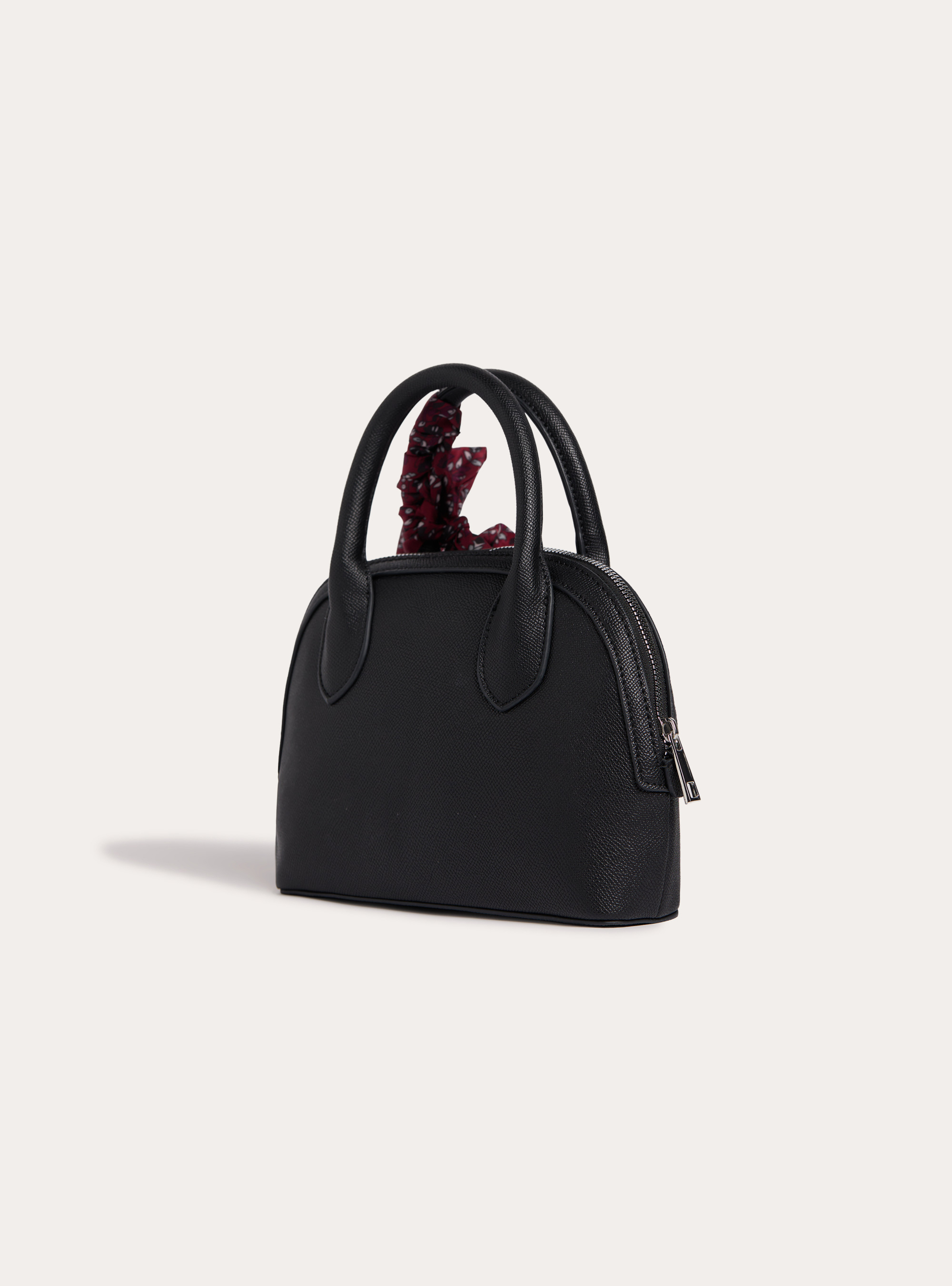 Borse effetto pelle con foulard, BK1 BLACK