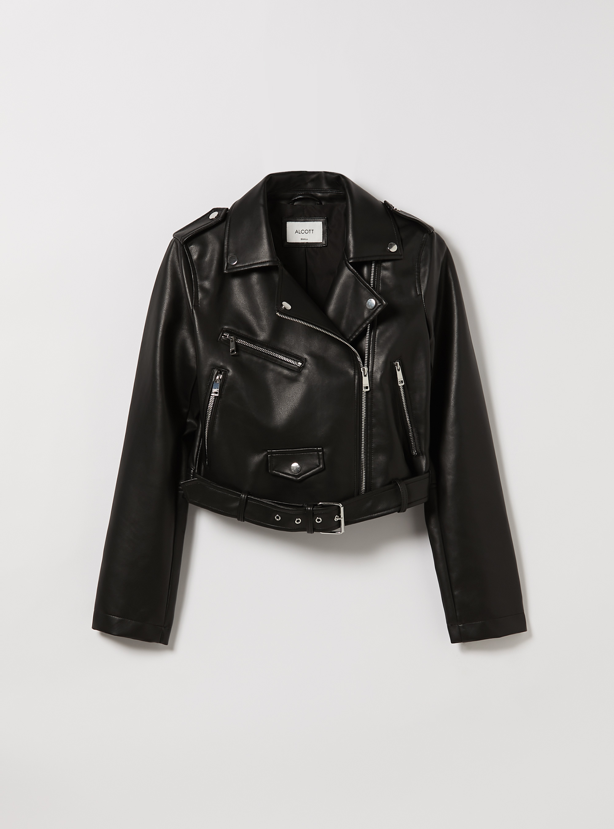 Veste de motard en cuir, BK1 BLACK