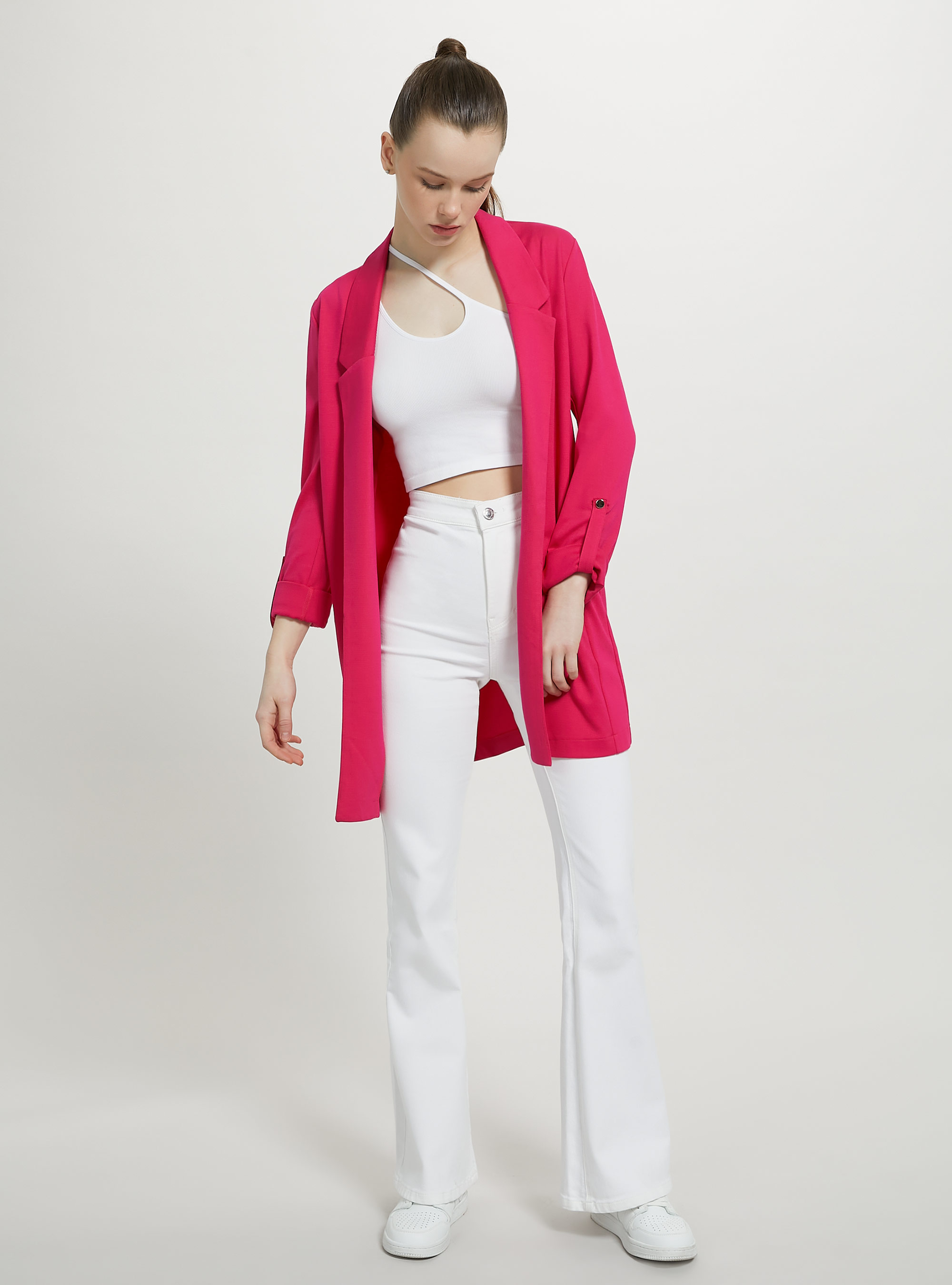 Americana larga lisa, FX2 FUXIA MEDIUM